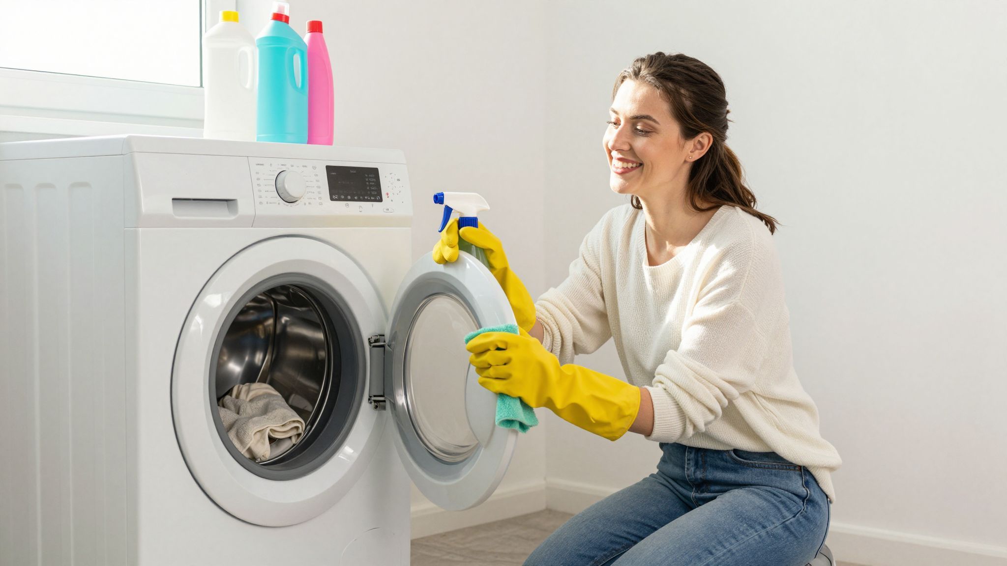 A nagytakarítás során a mosógép fertőtlenítése elengedhetetlen.