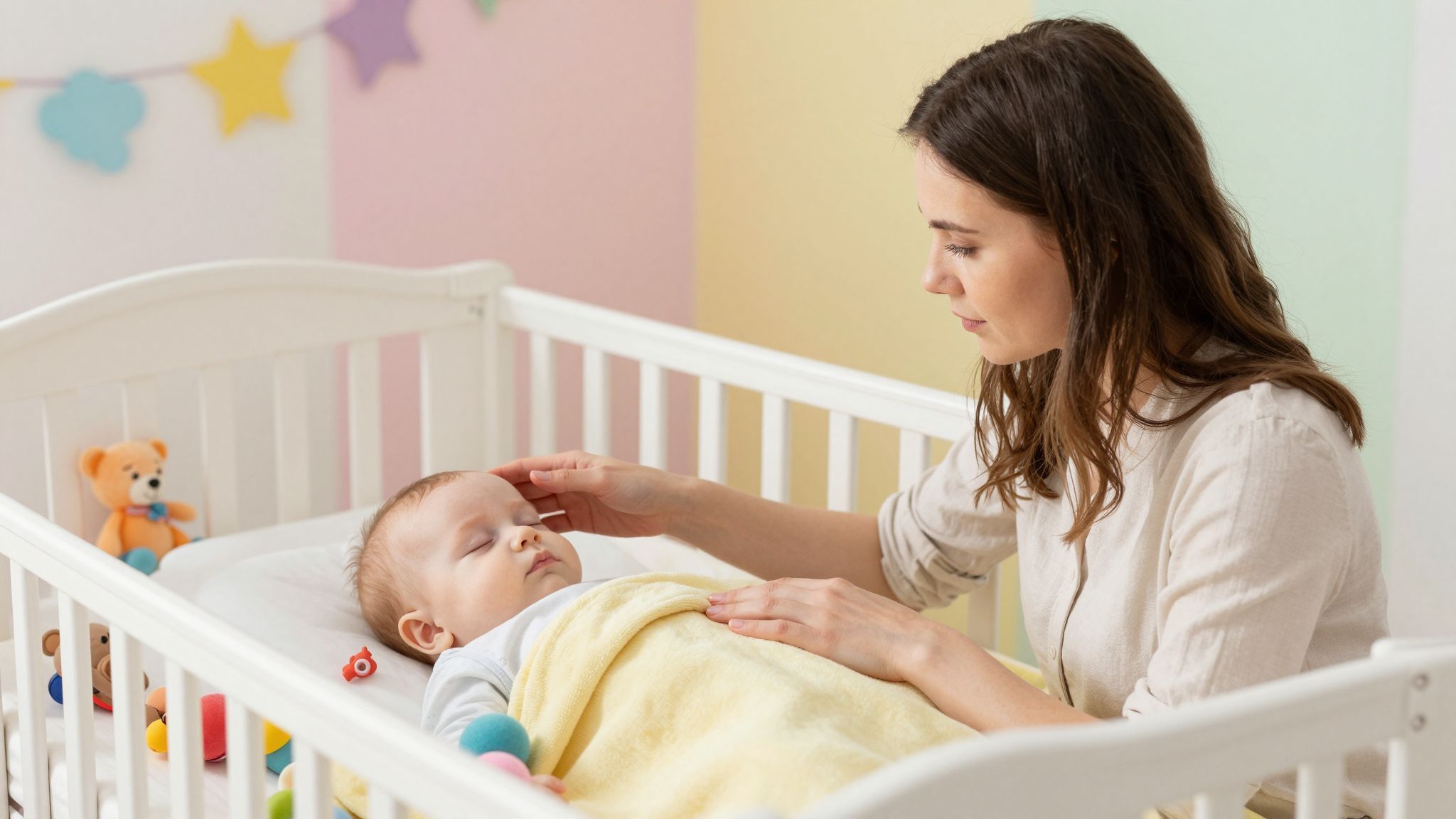 A szülői stressz torzíthatja a baba alvásának minőségét.