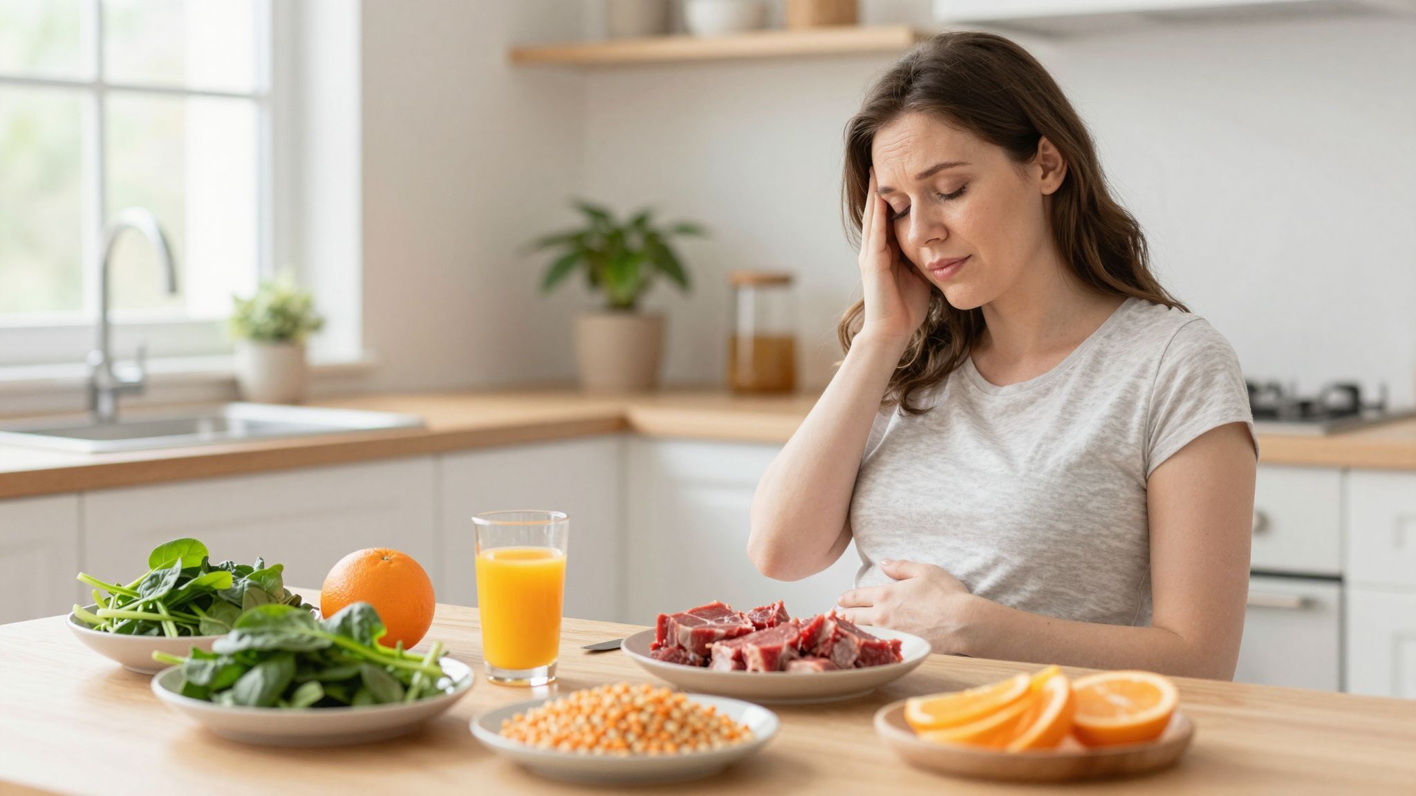 A C-vitamin segíti a vas felszívódását terhesség alatt.