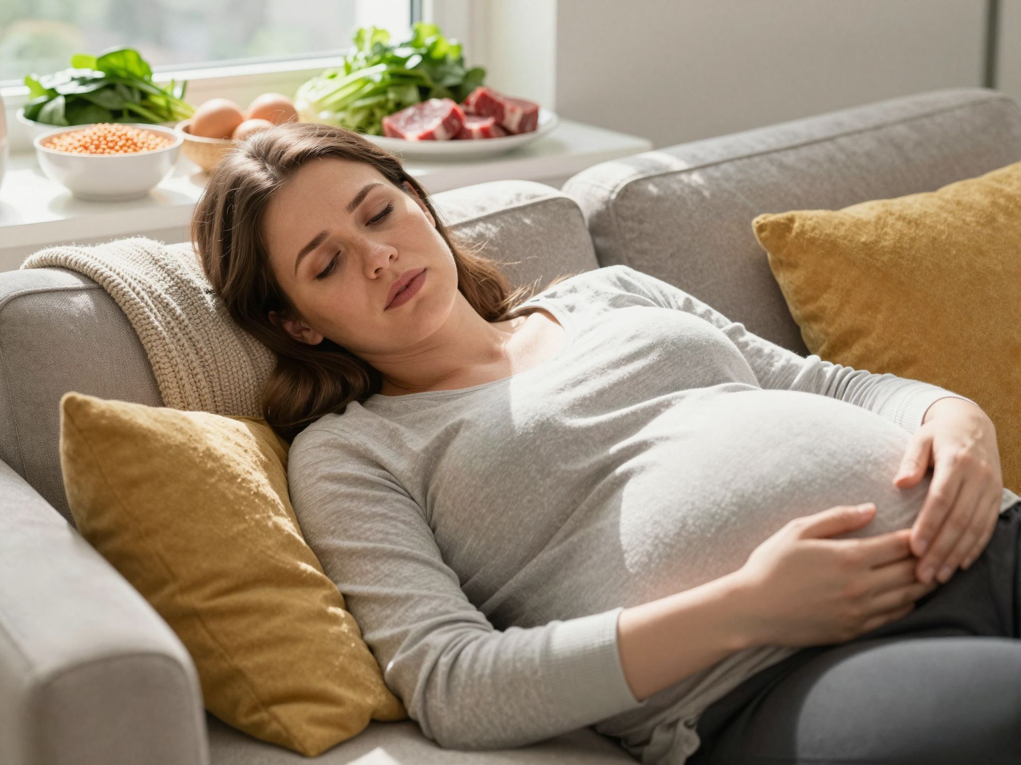 A vashiány fokozhatja a terhességi fáradtságot és gyengeséget.