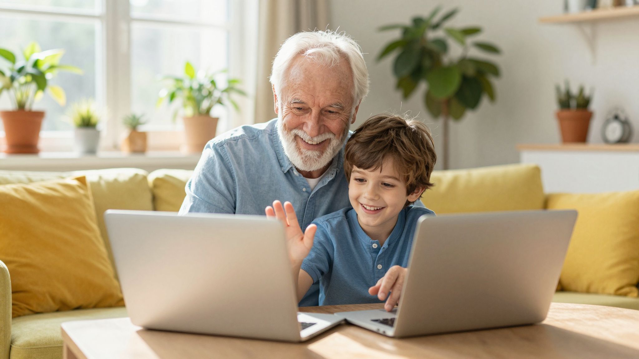 Virtuális kapcsolat erősíti a nagypapa-unoka kötelékét.