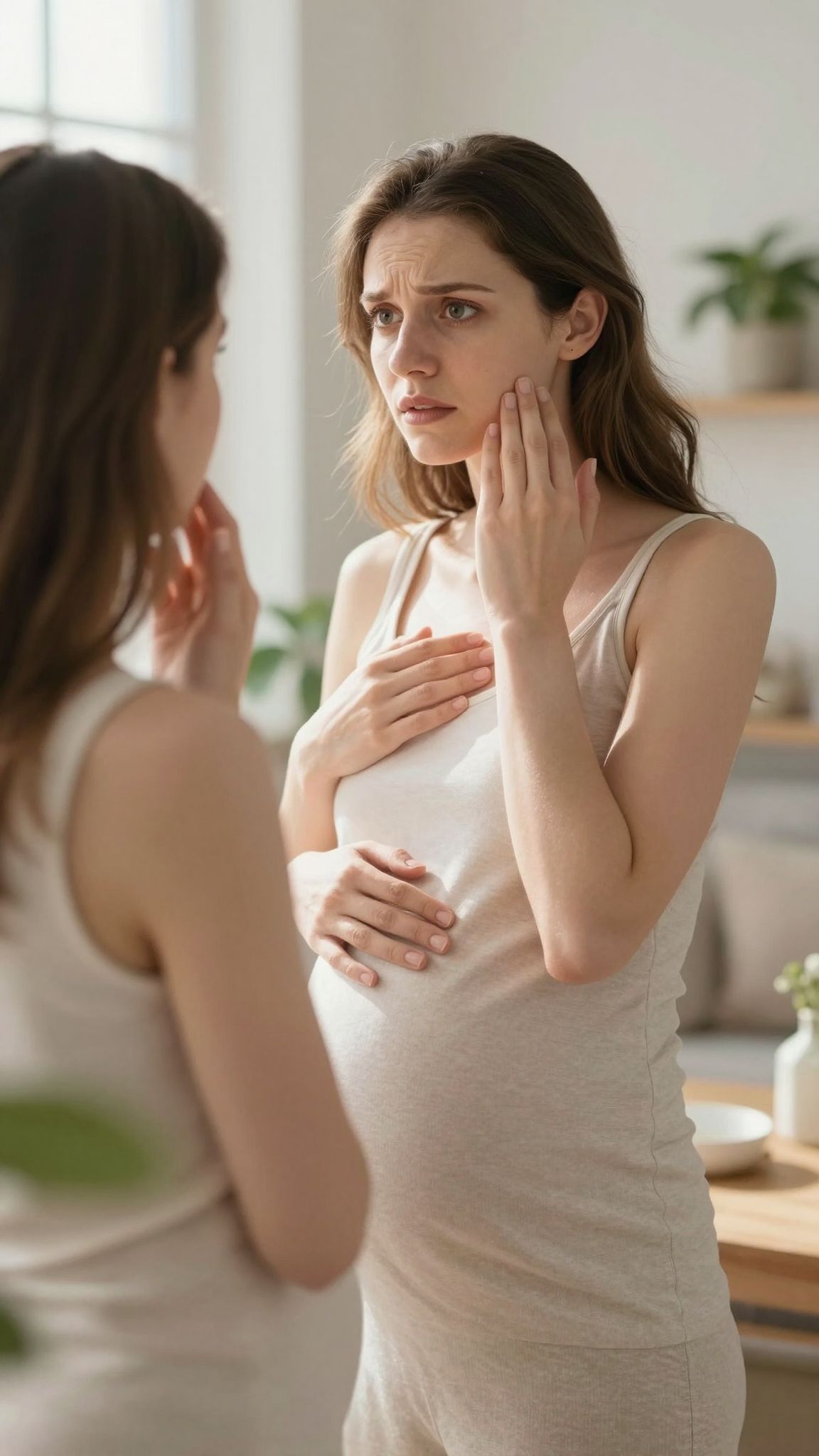 A hormonszintváltozás bőrproblémákat és esztétikai kihívásokat okozhat.