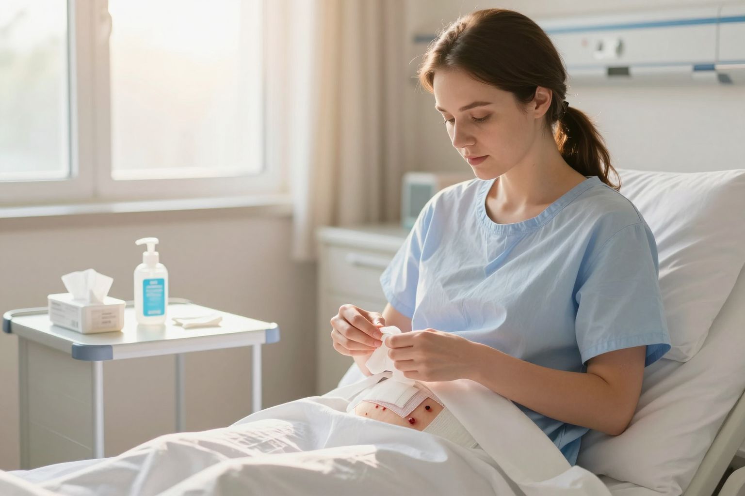 A sebszélek tisztán tartása elengedhetetlen a gyógyuláshoz.