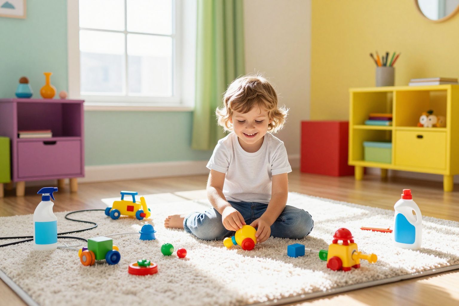 Tarts távol veszélyes tárgyakat a gyerekszobától!