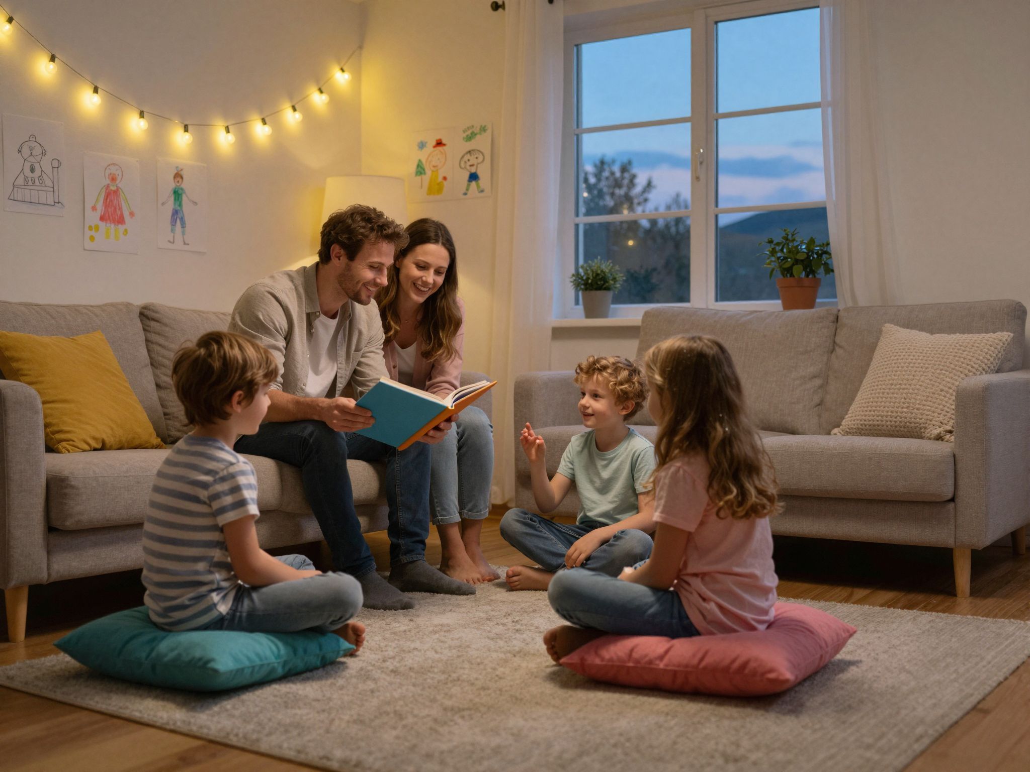 A gyerekek esti rituálékban való részvétele erősíti a családi kötelékeket.