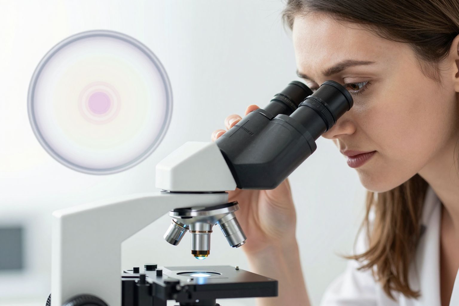 A lencse alatt a hormonális változások mintázatai láthatók.