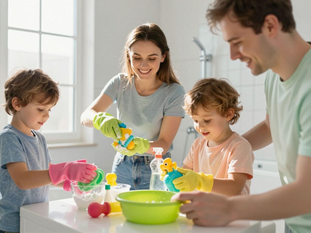 Penész a fürdőjátékokon? Mutatjuk a leghatékonyabb természetes tisztítási módszert