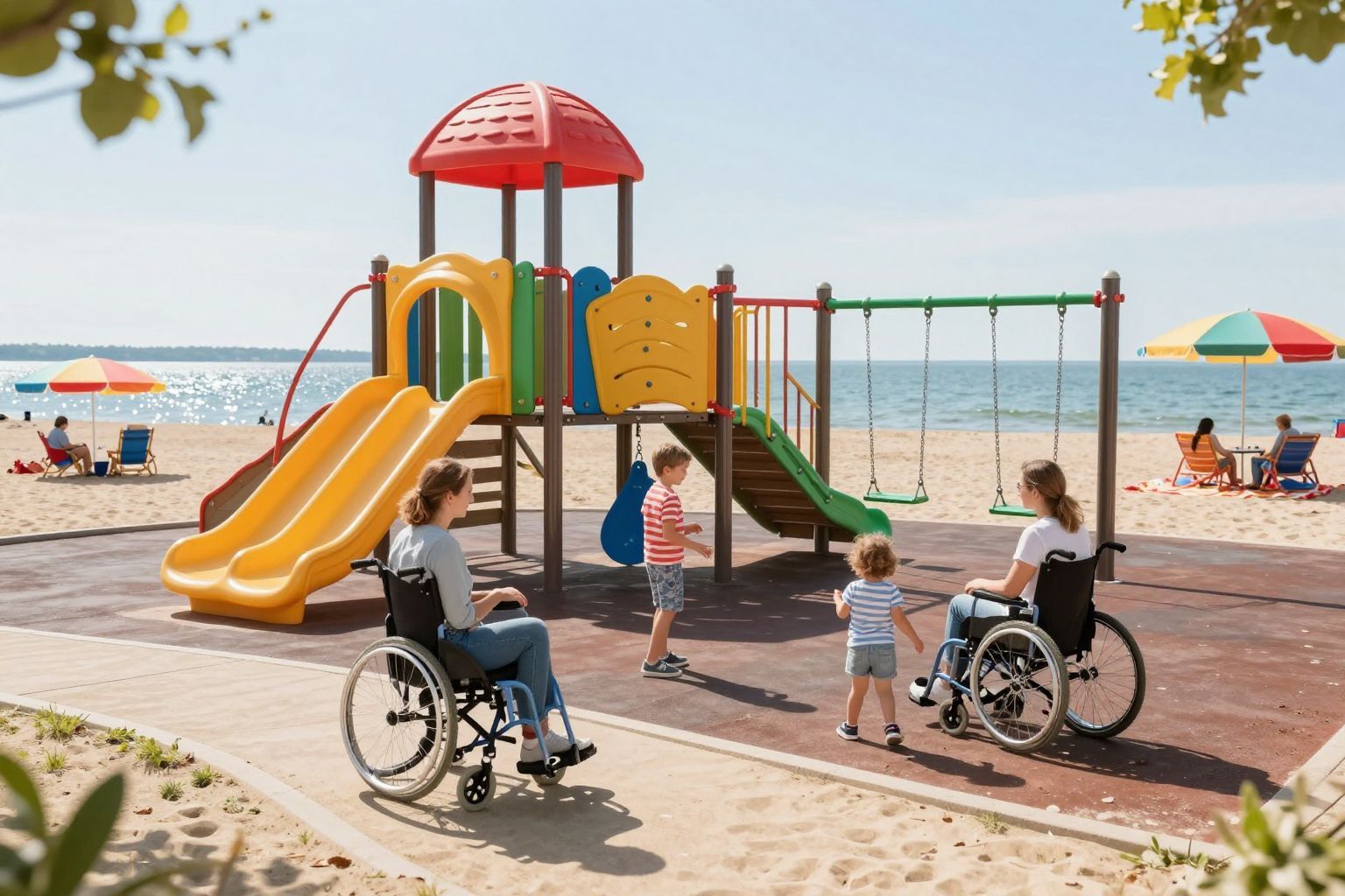 A Balaton strandjainál árnyékos pihenők és akadálymentes bejáratok várják.