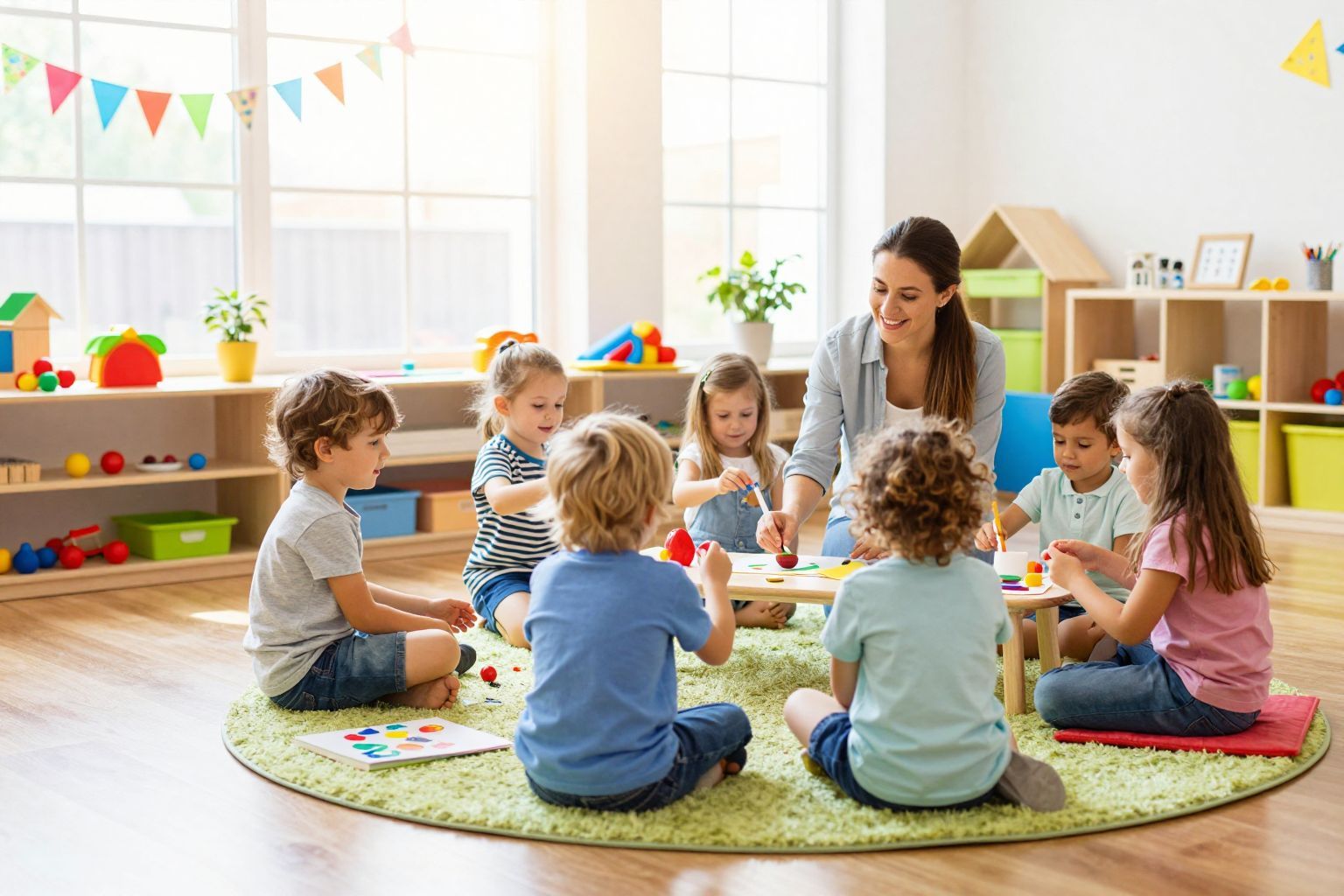 A bölcsőde támogatja a gyerekek szociális fejlődését.