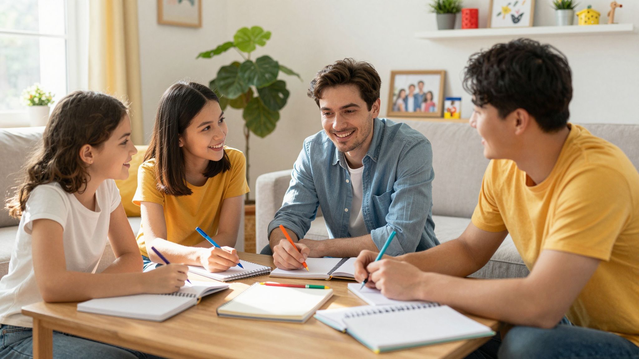 A családi értekezlet javítja a kommunikációt és együttműködést.