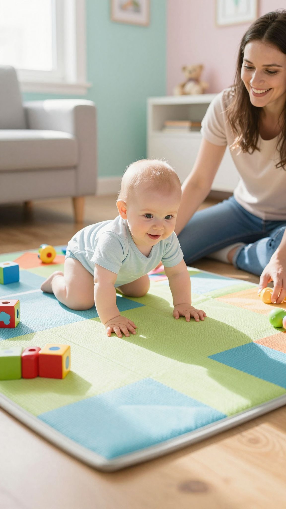 A kúszás segíti a babák koordinációjának fejlődését.