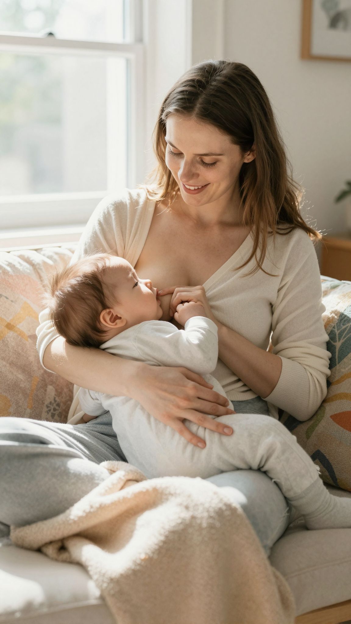 A szoptatási pozíciók segítenek a baba megfelelő táplálkozásában.