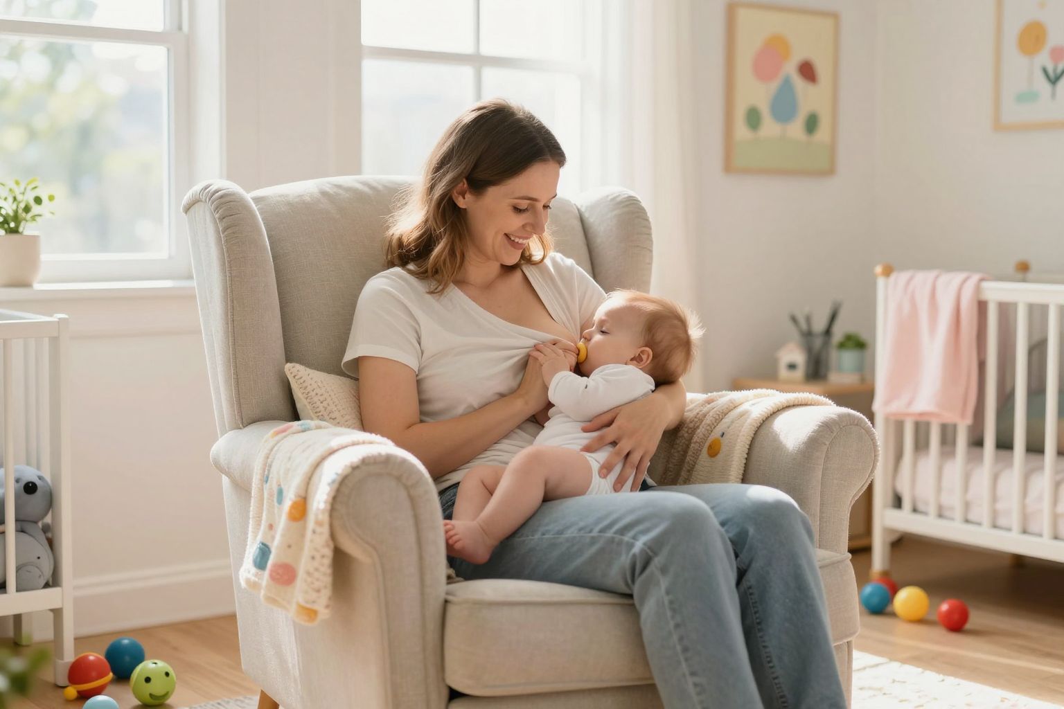 A helyes testtartás javíthatja a szoptatás élményét.