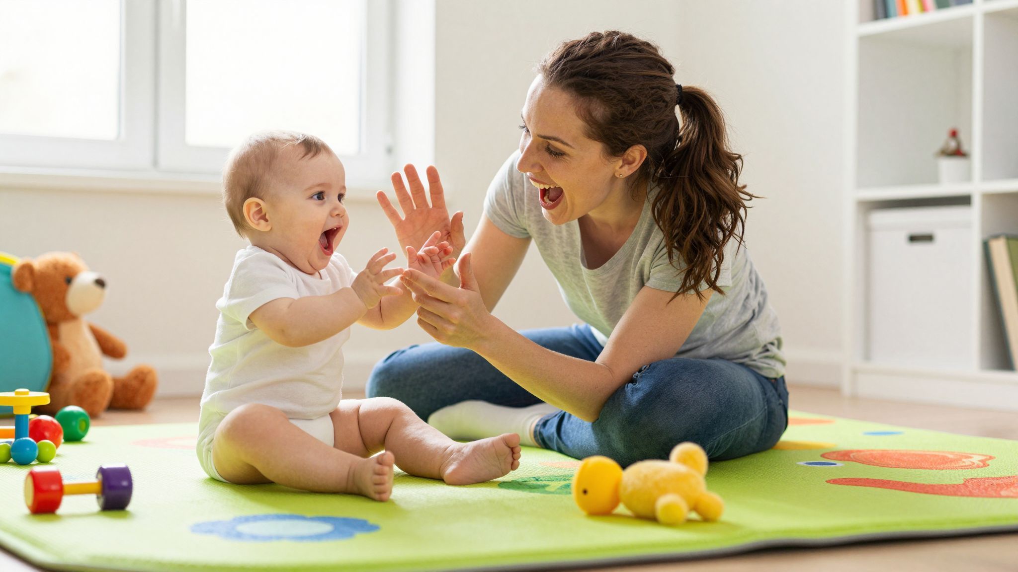 A szülői nyelv segíti a baba nyelvi fejlődését.