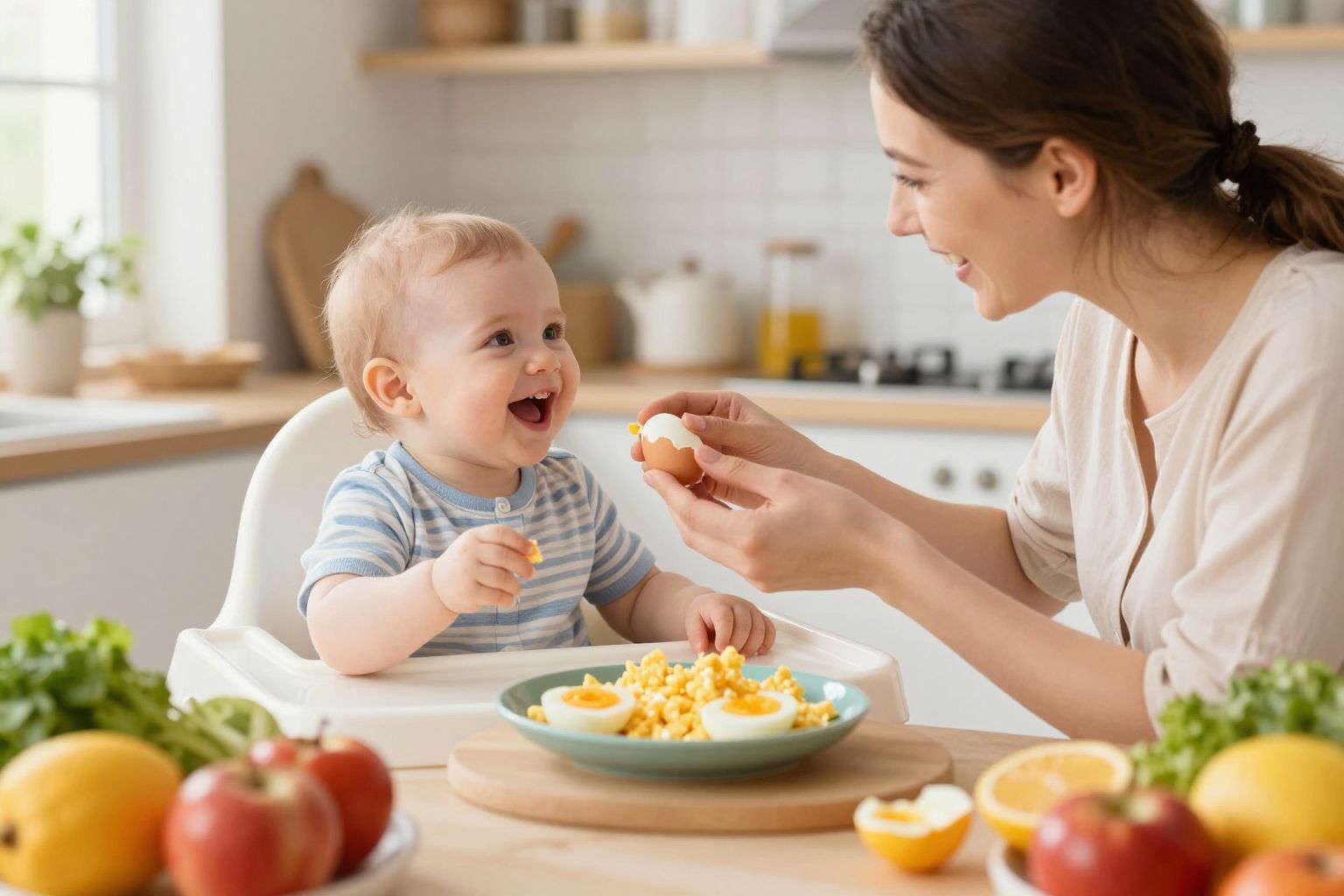 A tojás tápanyagban gazdag, támogatja a baba fejlődését.