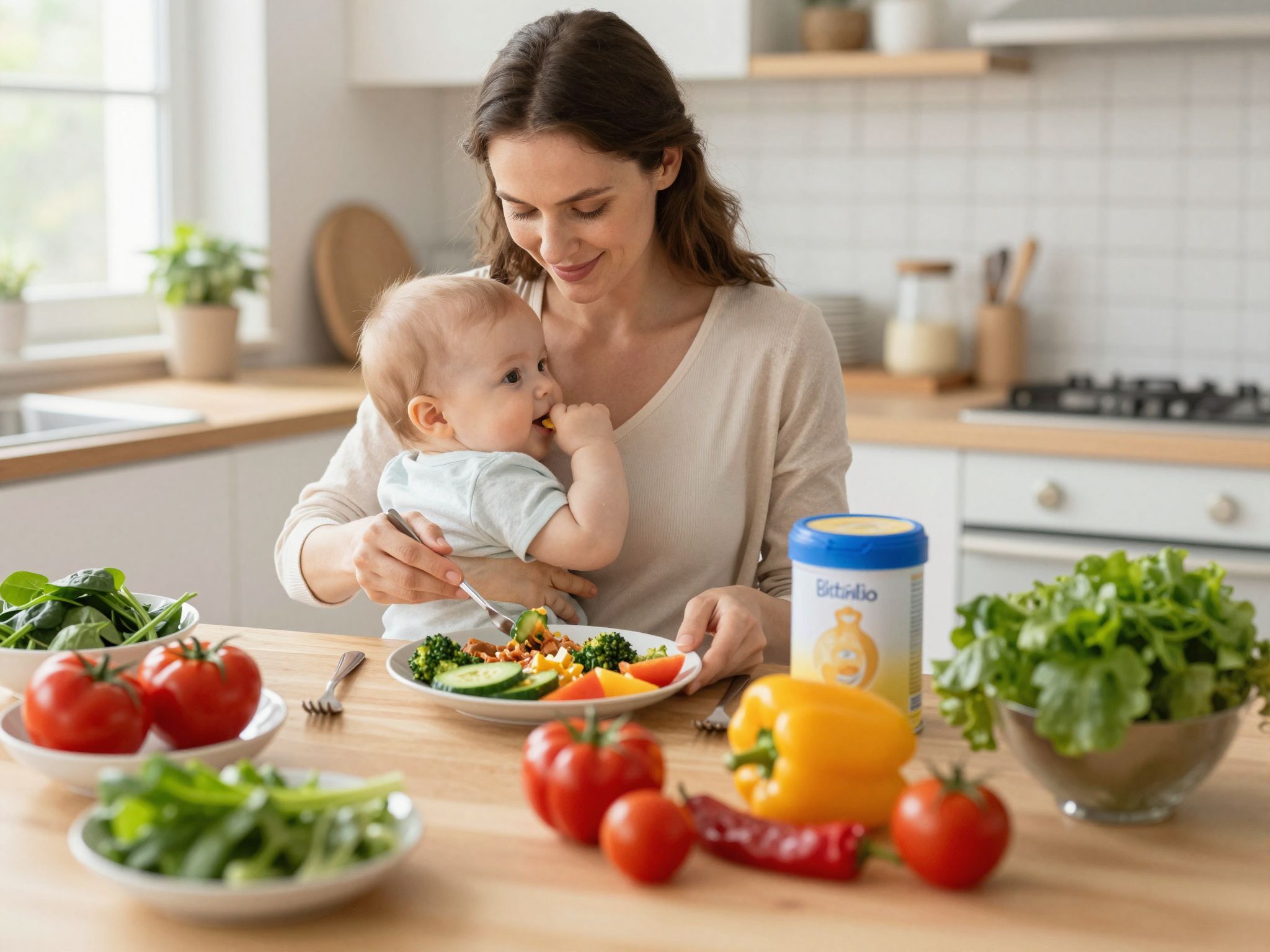 A vegyes táplálás segíti a baba táplálkozási fejlődését.