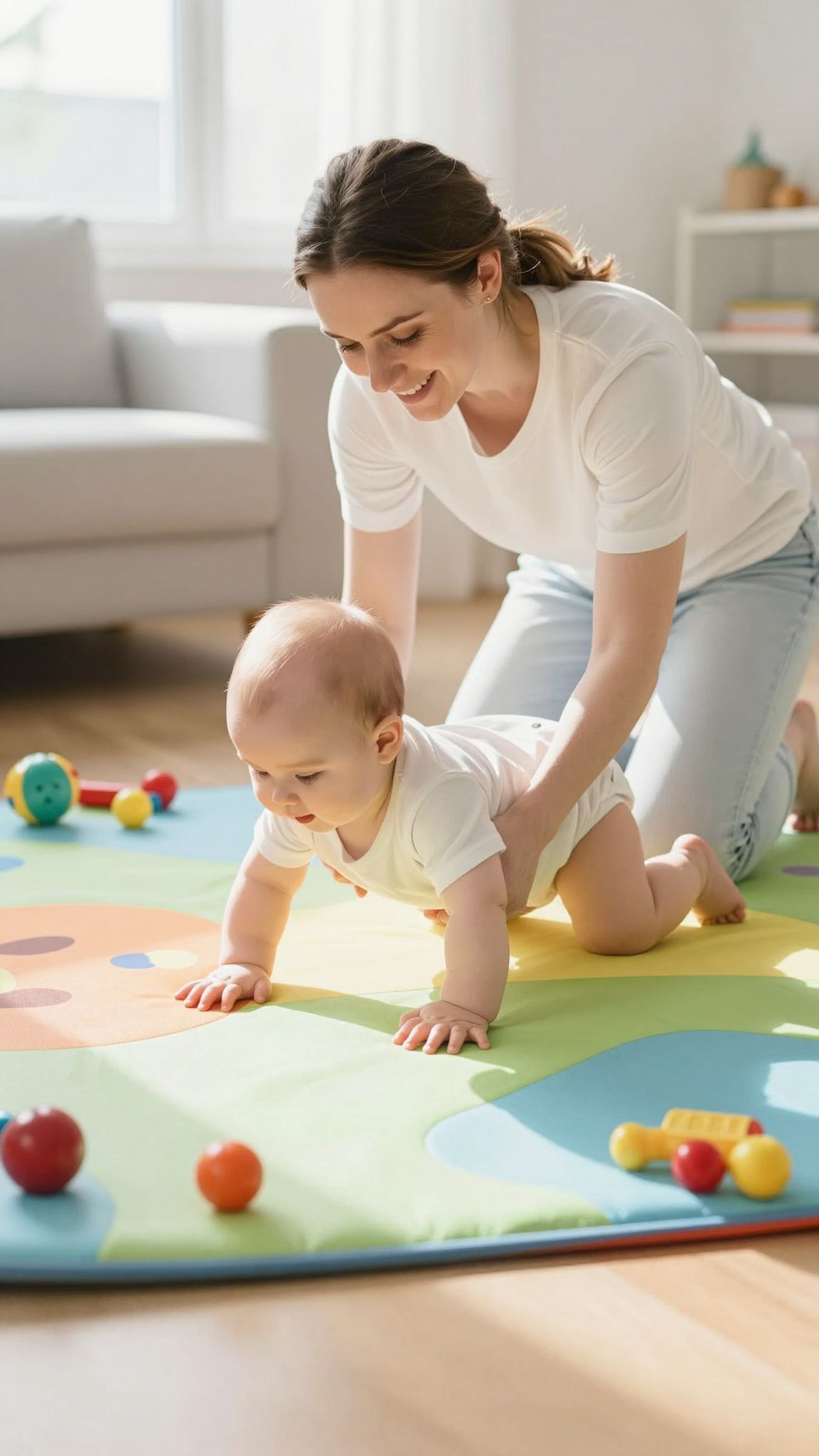 A törzs stabilitása kulcsfontosságú a baba mozgásfejlődésében.
