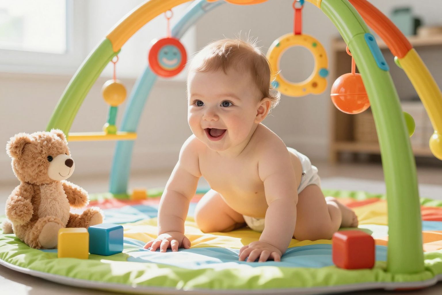 A forgás fejleszti a baba egyensúlyérzékét és koordinációját.