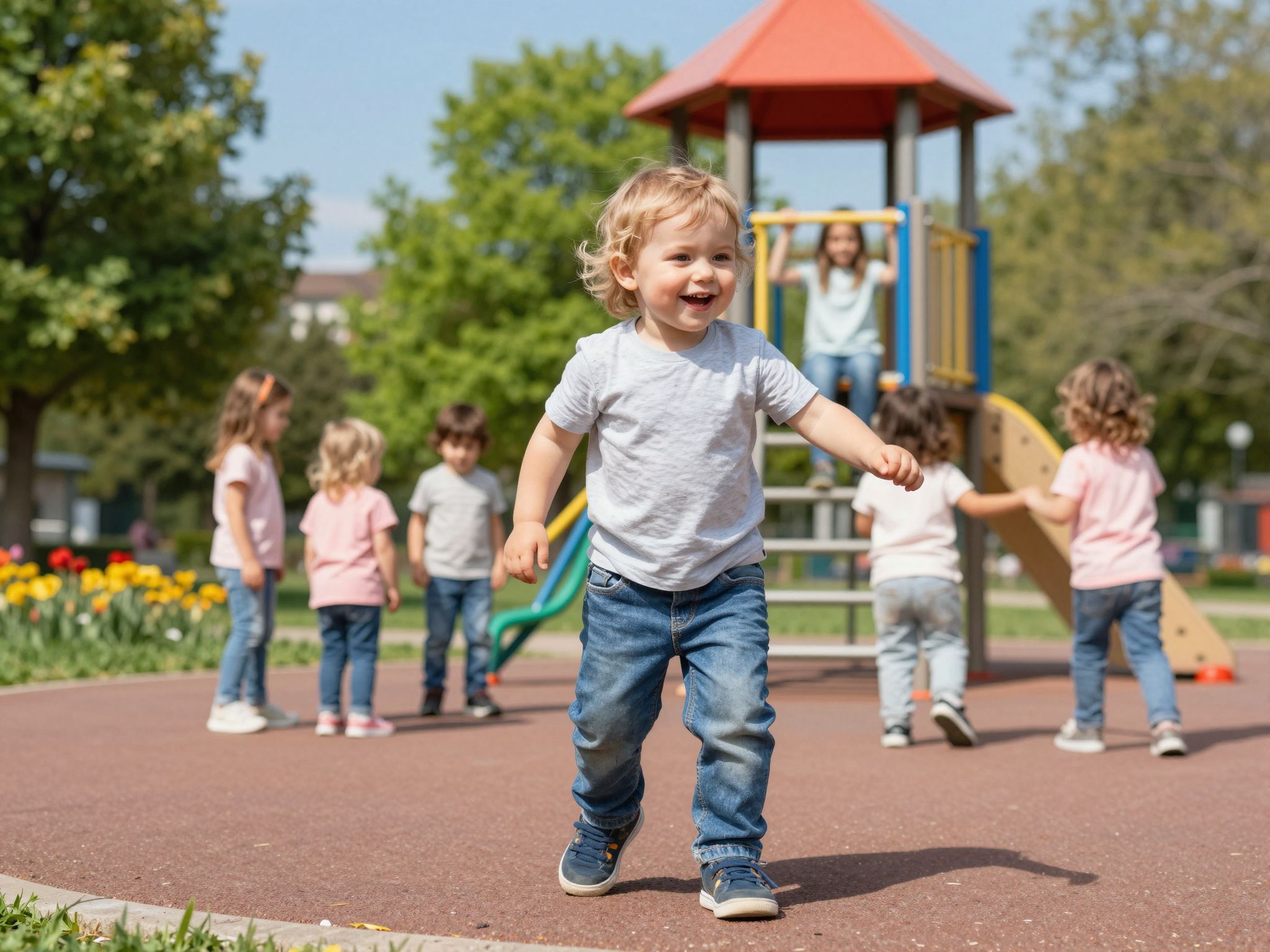 A totyogók szociális fejlődése párhuzamosan zajlik a mozgással.