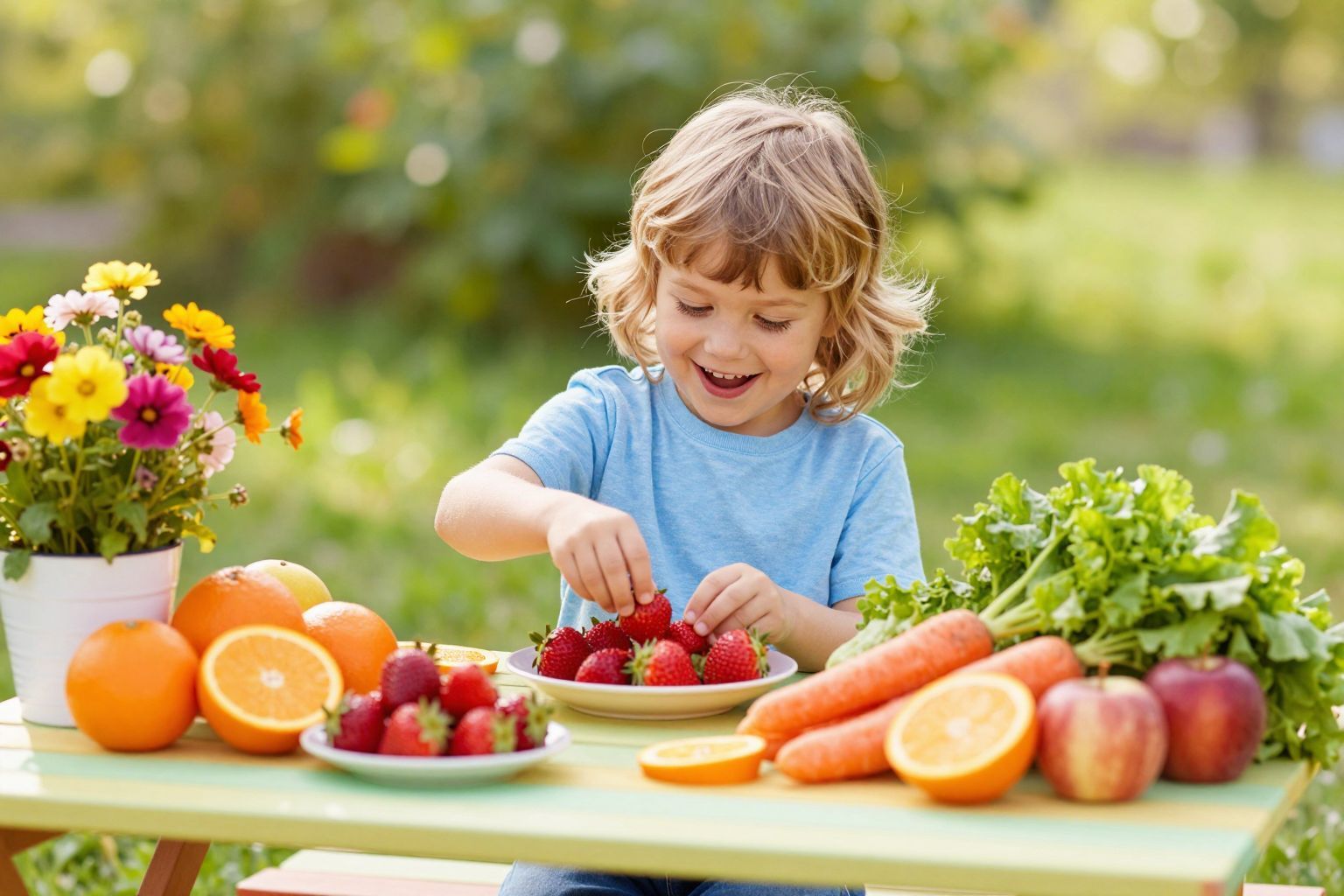 A friss gyümölcsök és zöldségek gazdagítják a fagylalt ízét.