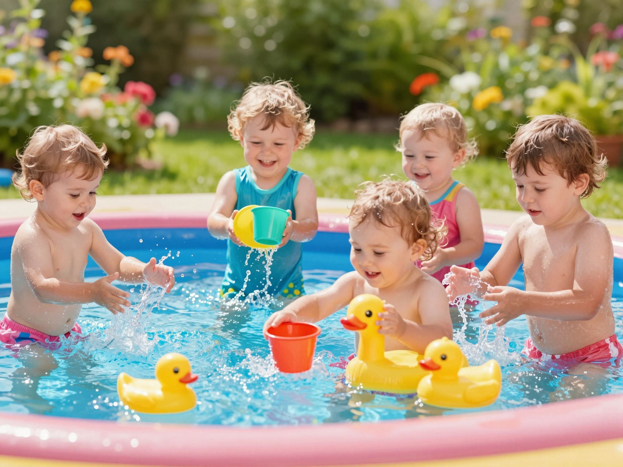 A víz szórakoztató módja a motoros készségek fejlesztésének.