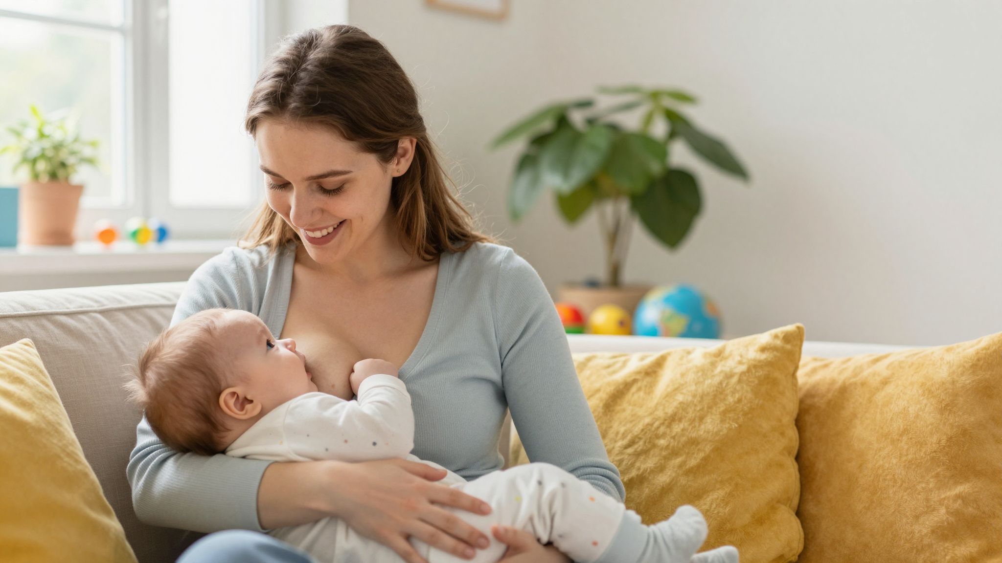 A szoptatás erősíti a köteléket anya és baba között.