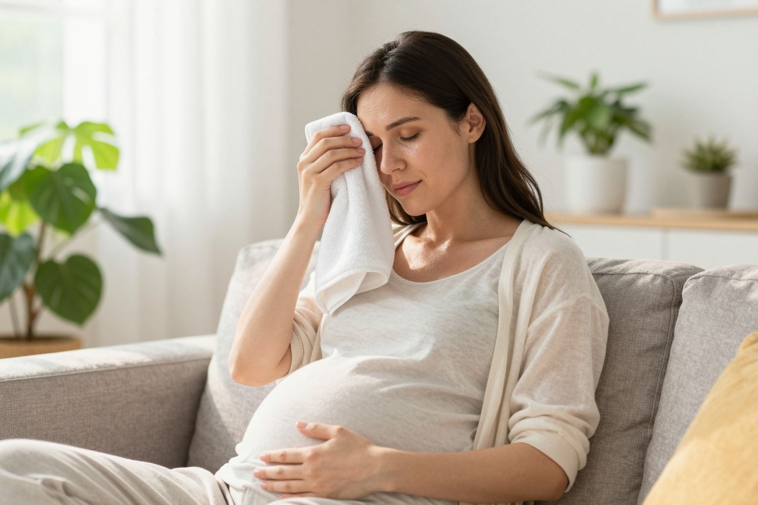 Terhesség alatt a hormonok miatt gyakori az izzadás.