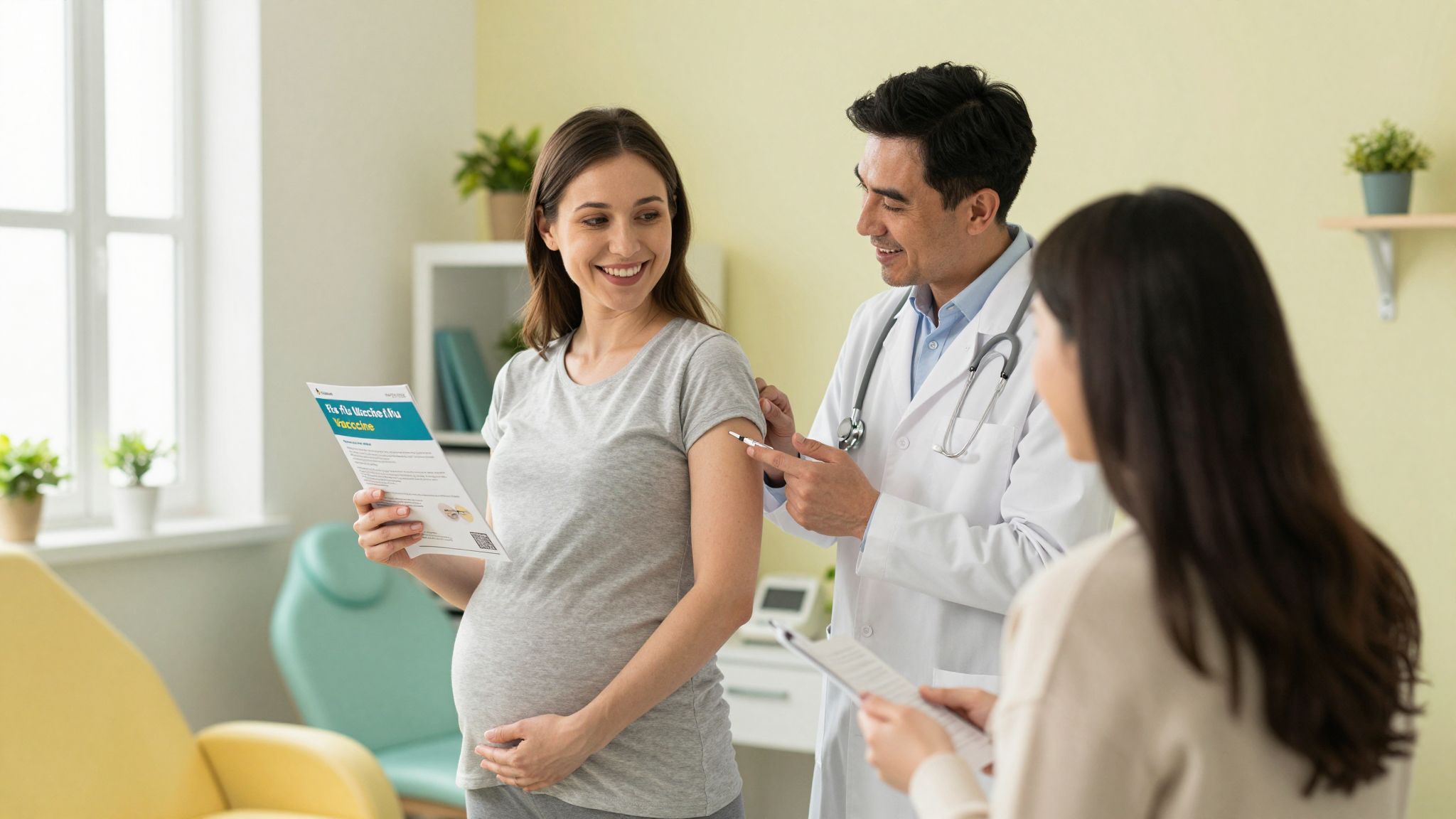 Az influenza elleni oltás védi a babát is.