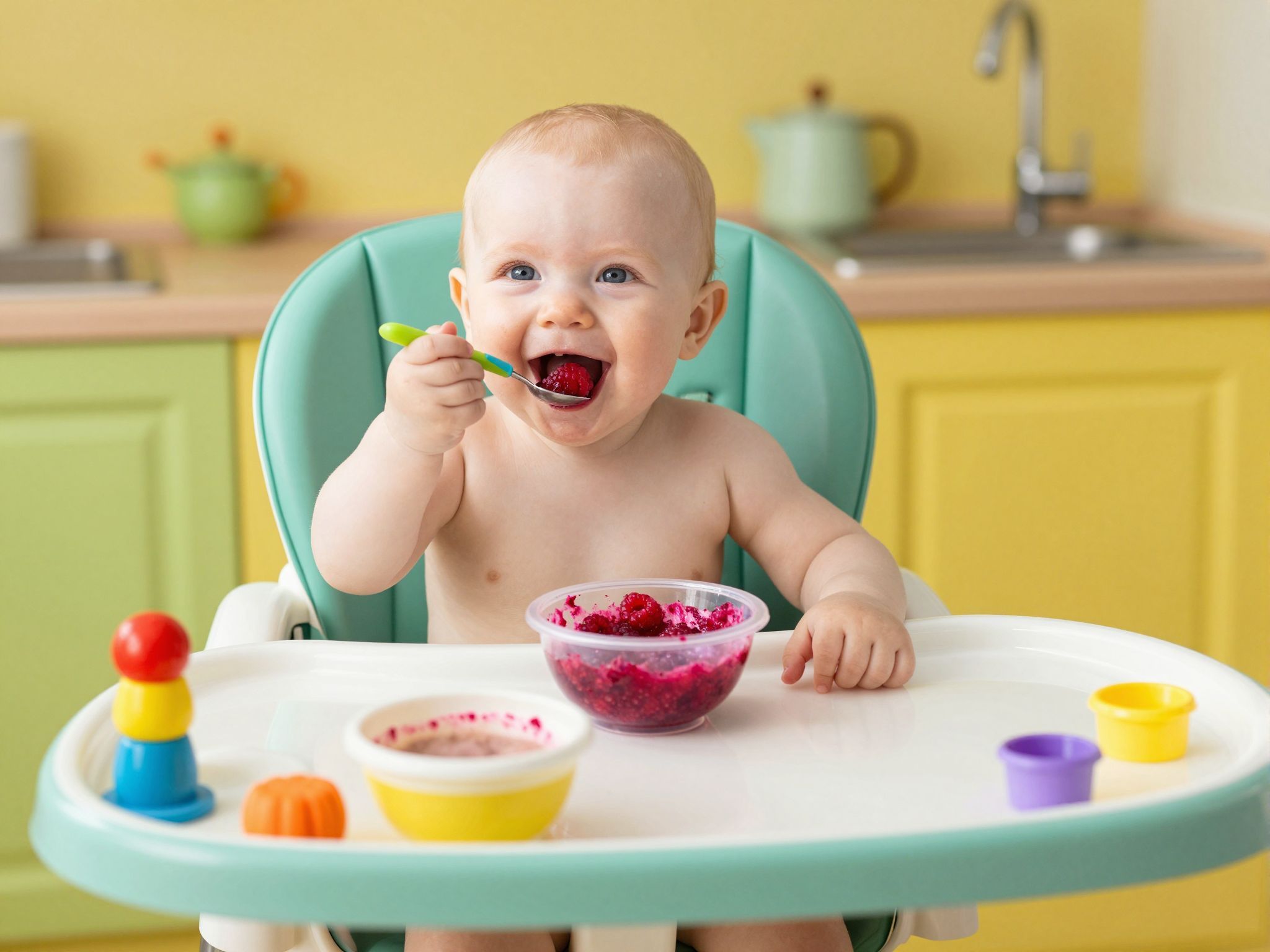 A szilárd ételek bevezetése fokozza a baba ízlelését.