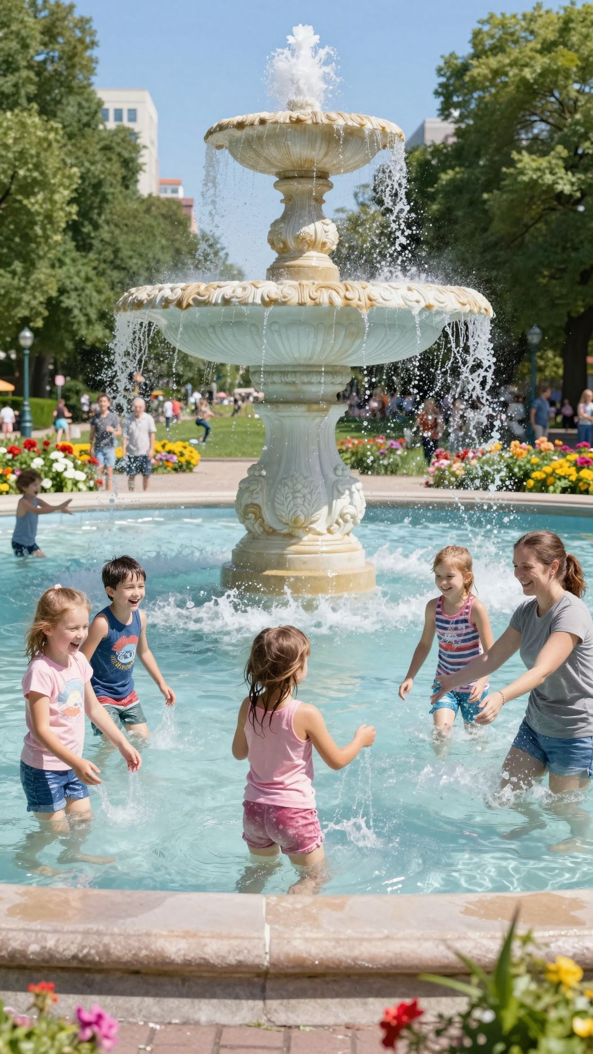 A szökőkutak pancsolása gyakran helyi rendeletekbe ütközik.