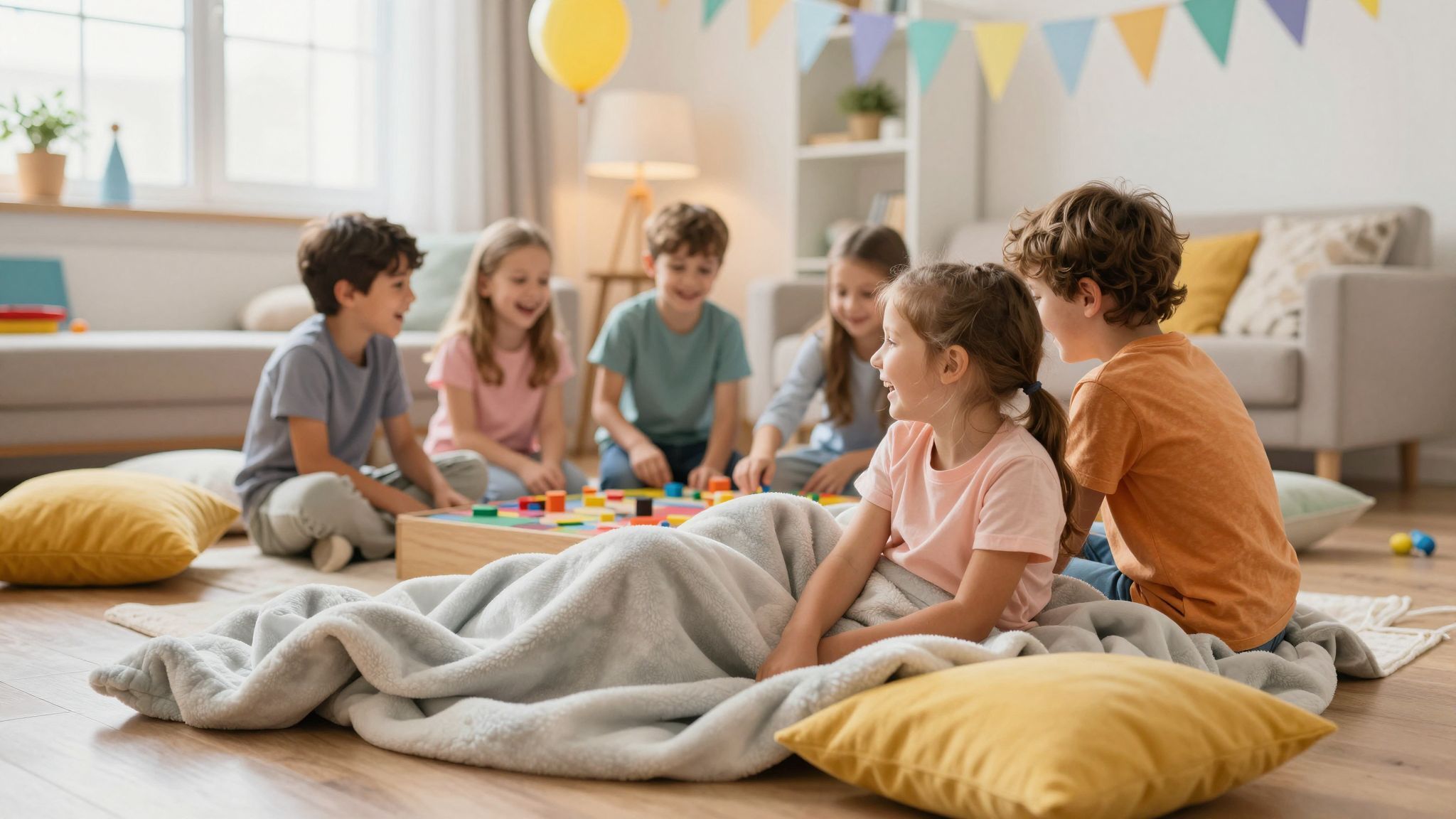 A biztonsági takaró segít megnyugtatni a gyerekeket.