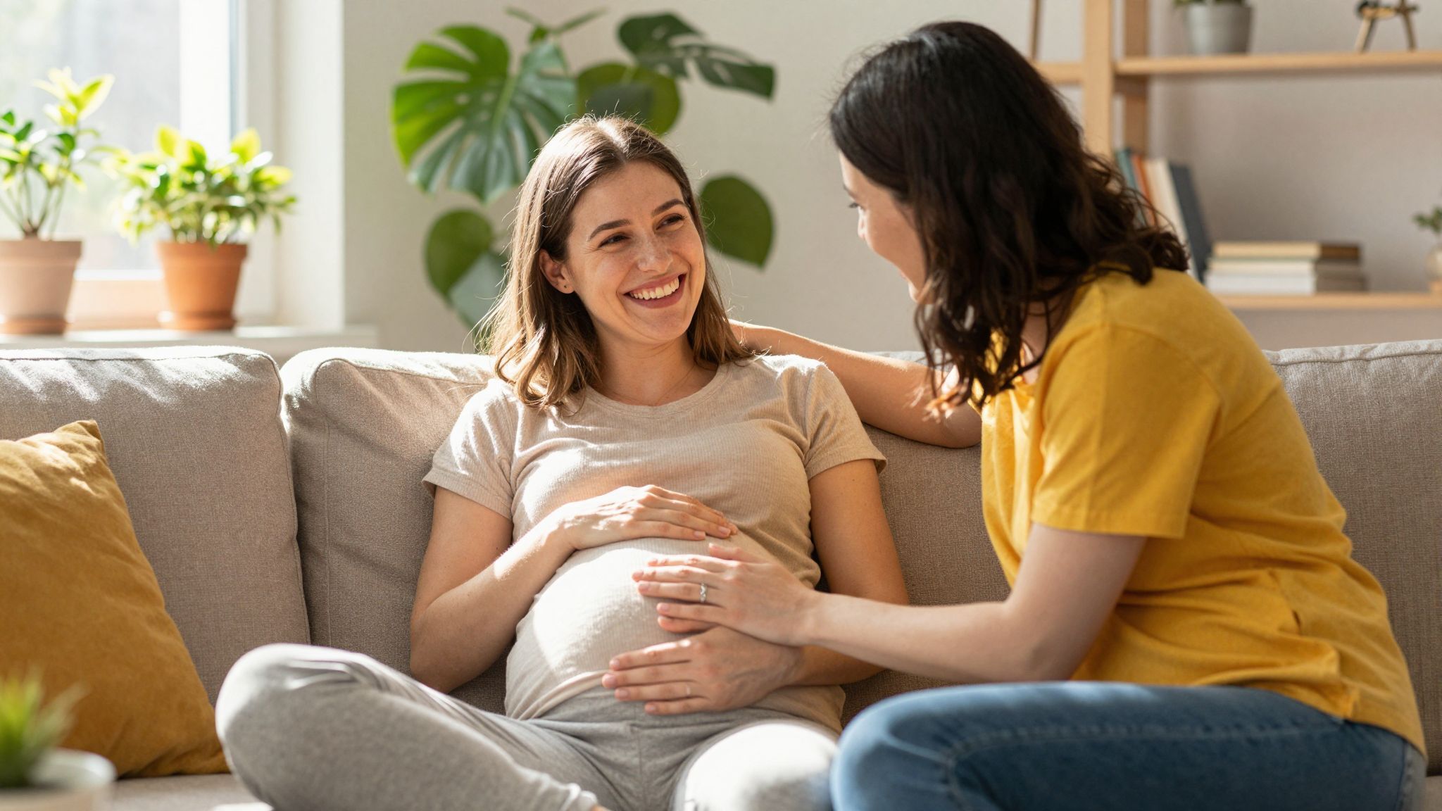 A támogatás kérése erősíti a szorongáskezelést várandósság alatt.