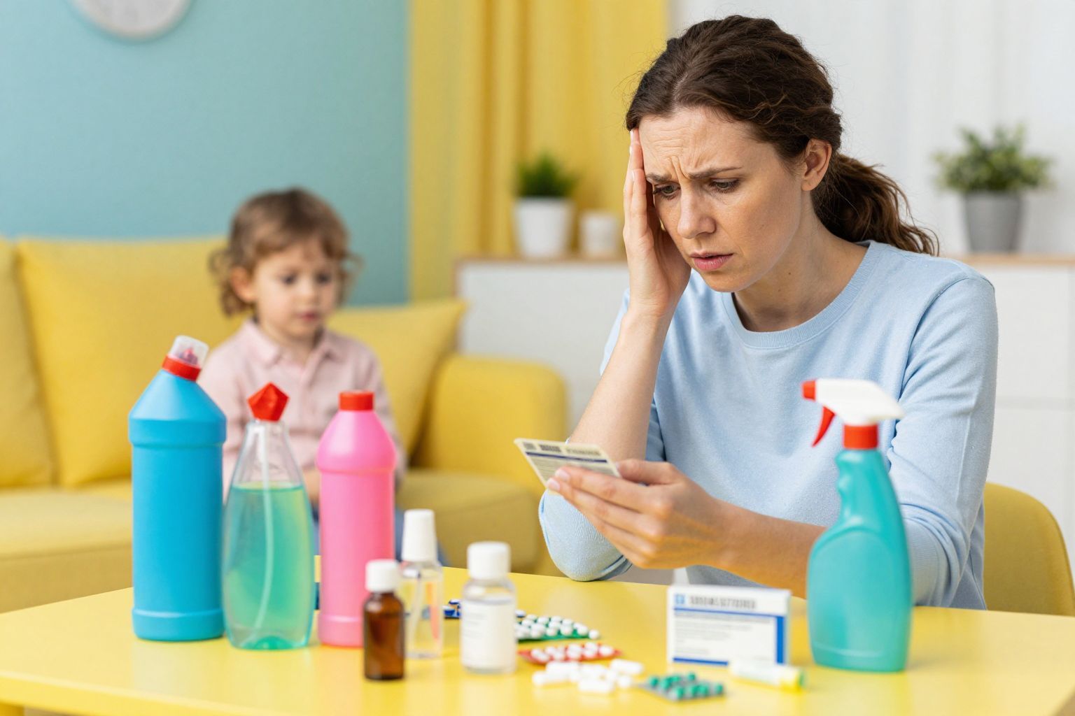 A vegyszerek színei és illatai vonzzák a gyermekeket.