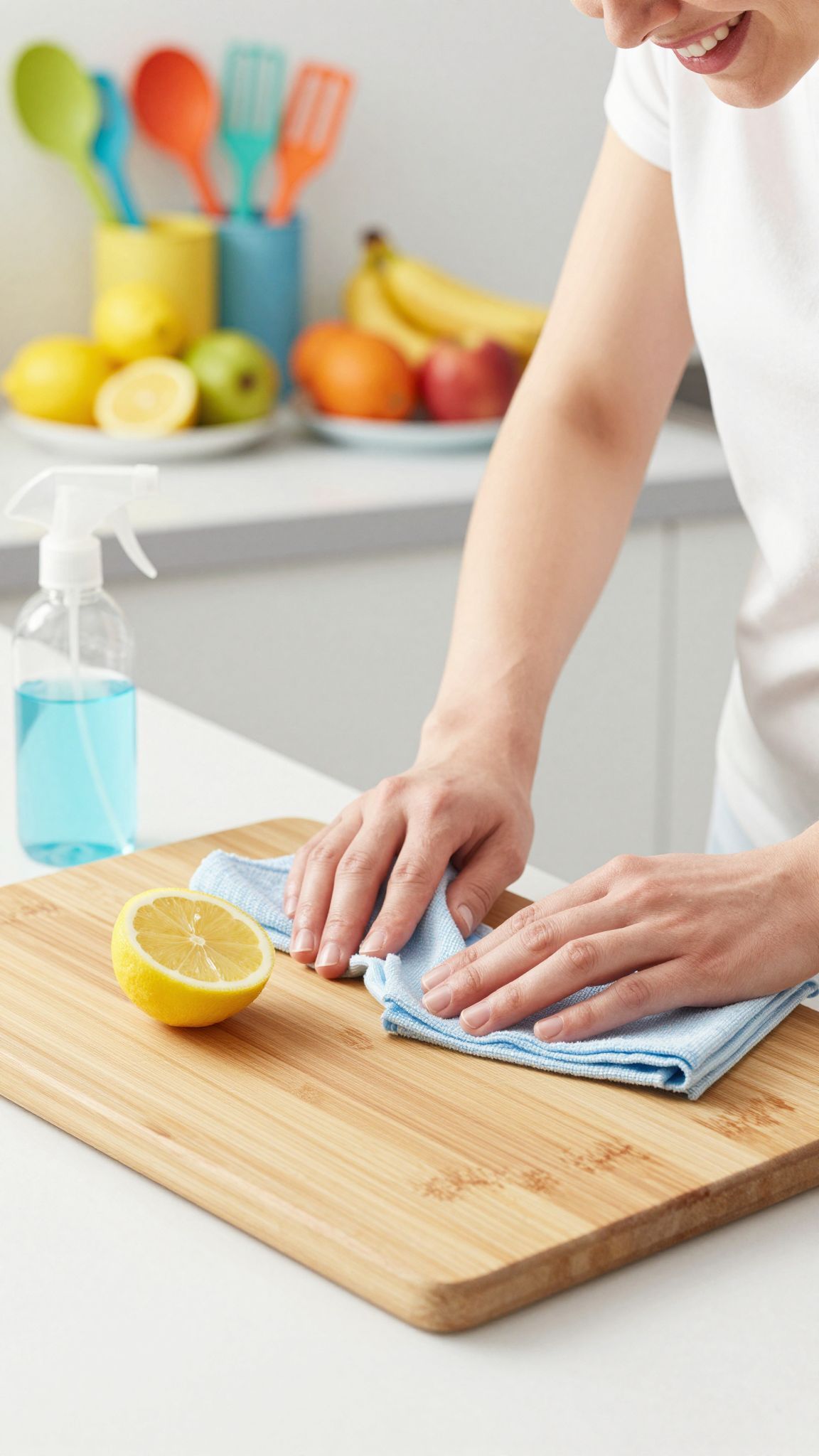 A citromlé természetes fertőtlenítőszer, ideális vágódeszkához.