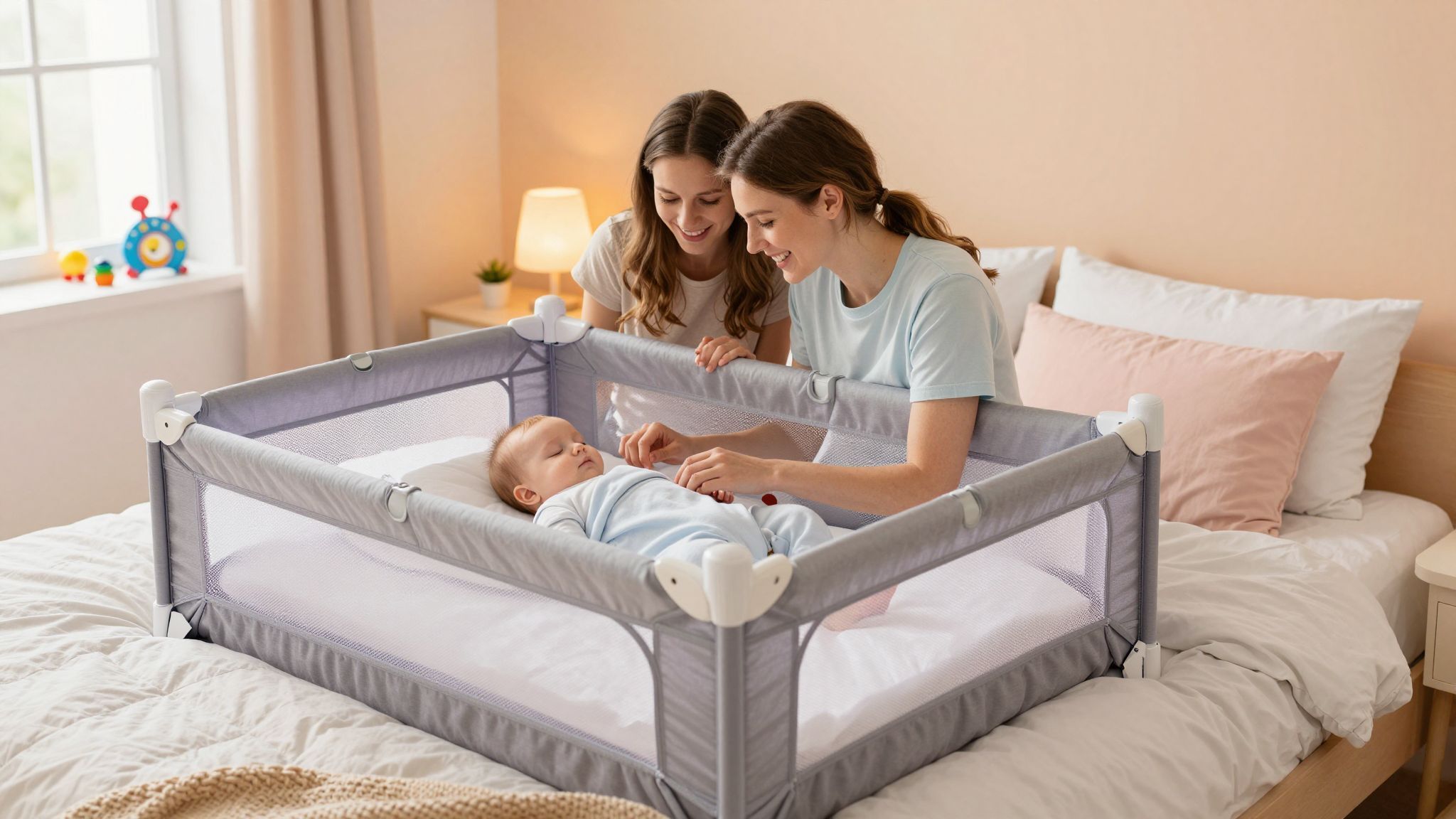 A közös alvás növeli a csecsemő biztonságát és közelségét.