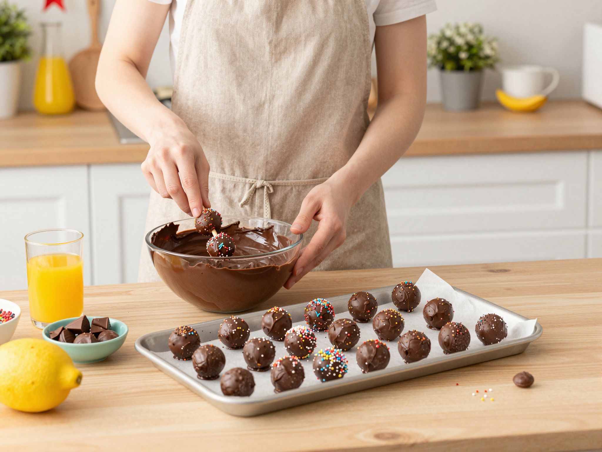 A csokigolyó tökéletes alap a kreatív desszertekhez.