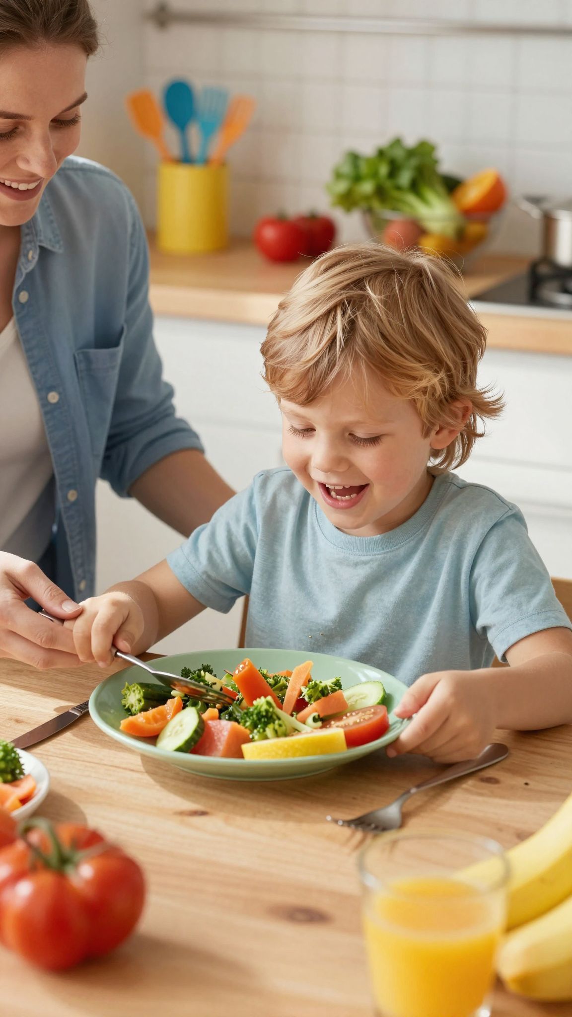 A dackorszakban a gyerekek önállóságra törekednek az étkezésben.