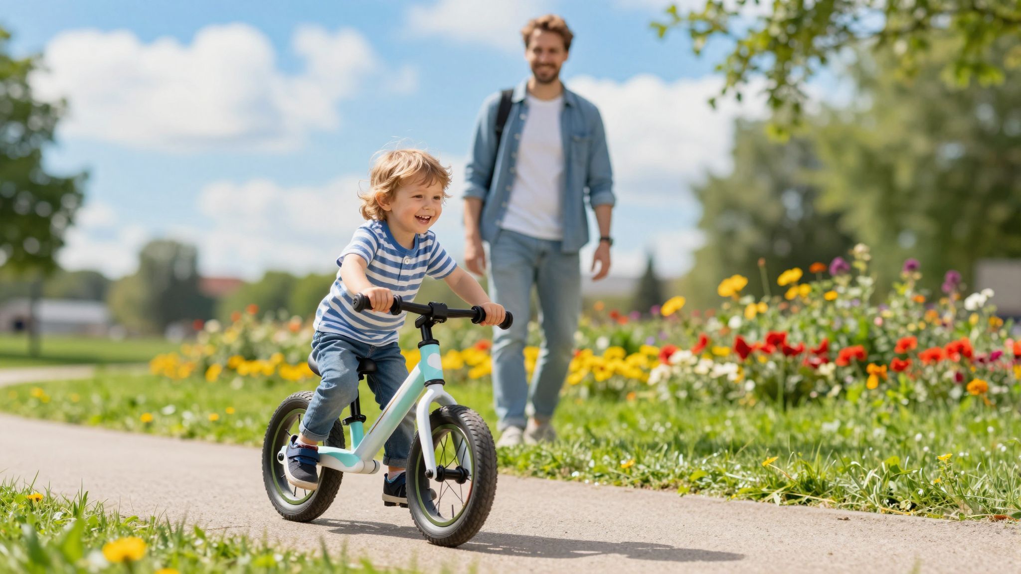 A futóbicikli erősíti az egyensúlyt és koordinációt.