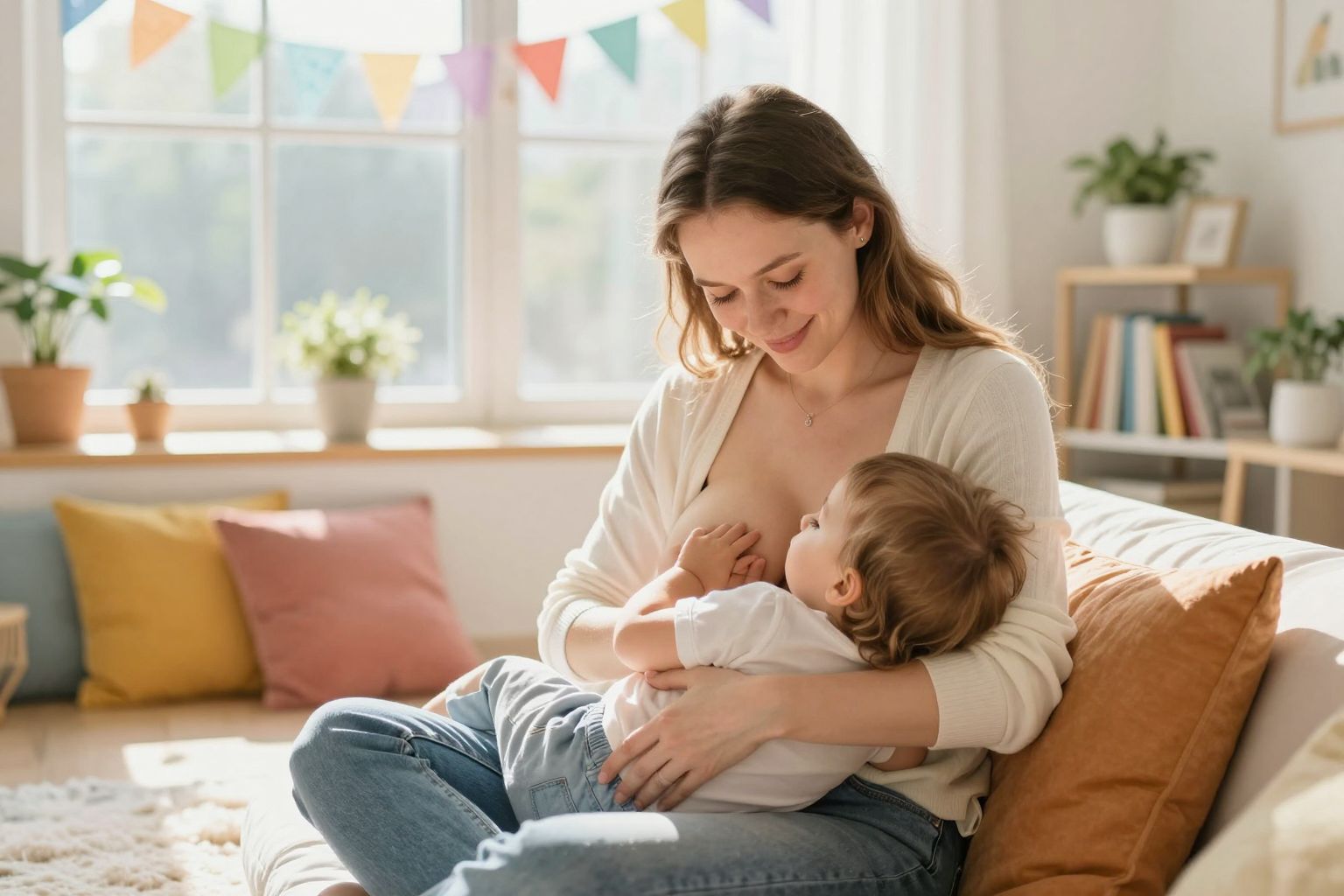 A hosszú távú szoptatás támogatja a gyermek fejlődését.