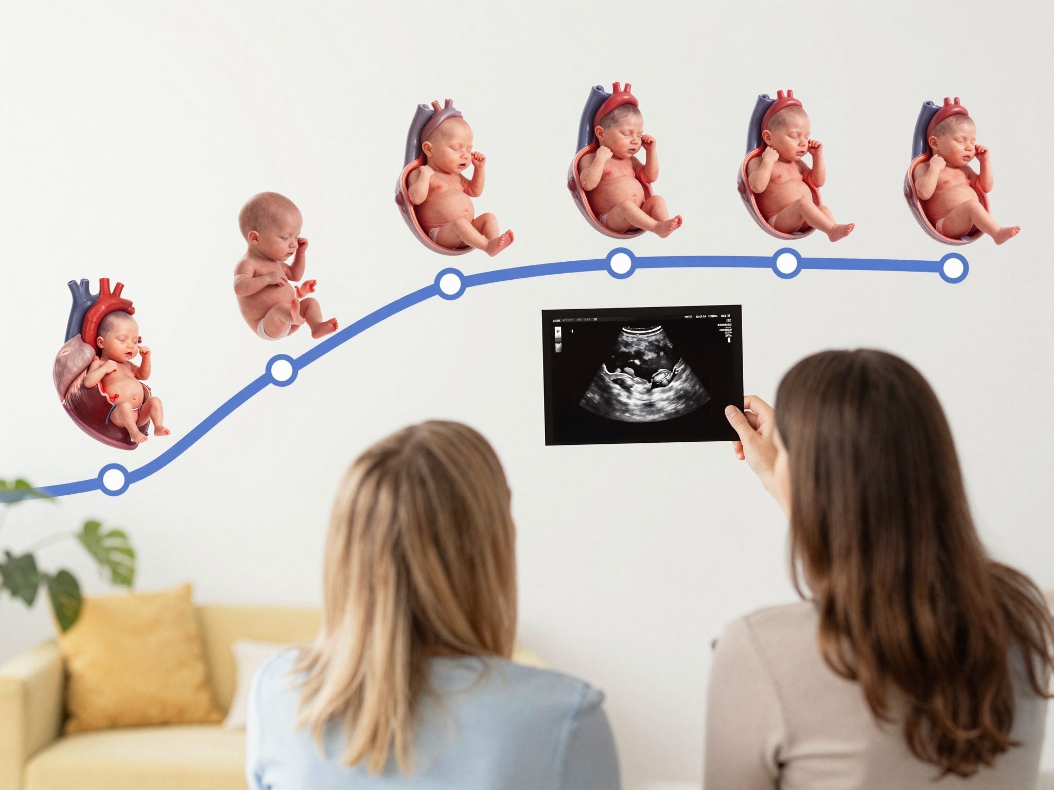 A magzati szívfejlődés 5-6 hét között kezdődik.