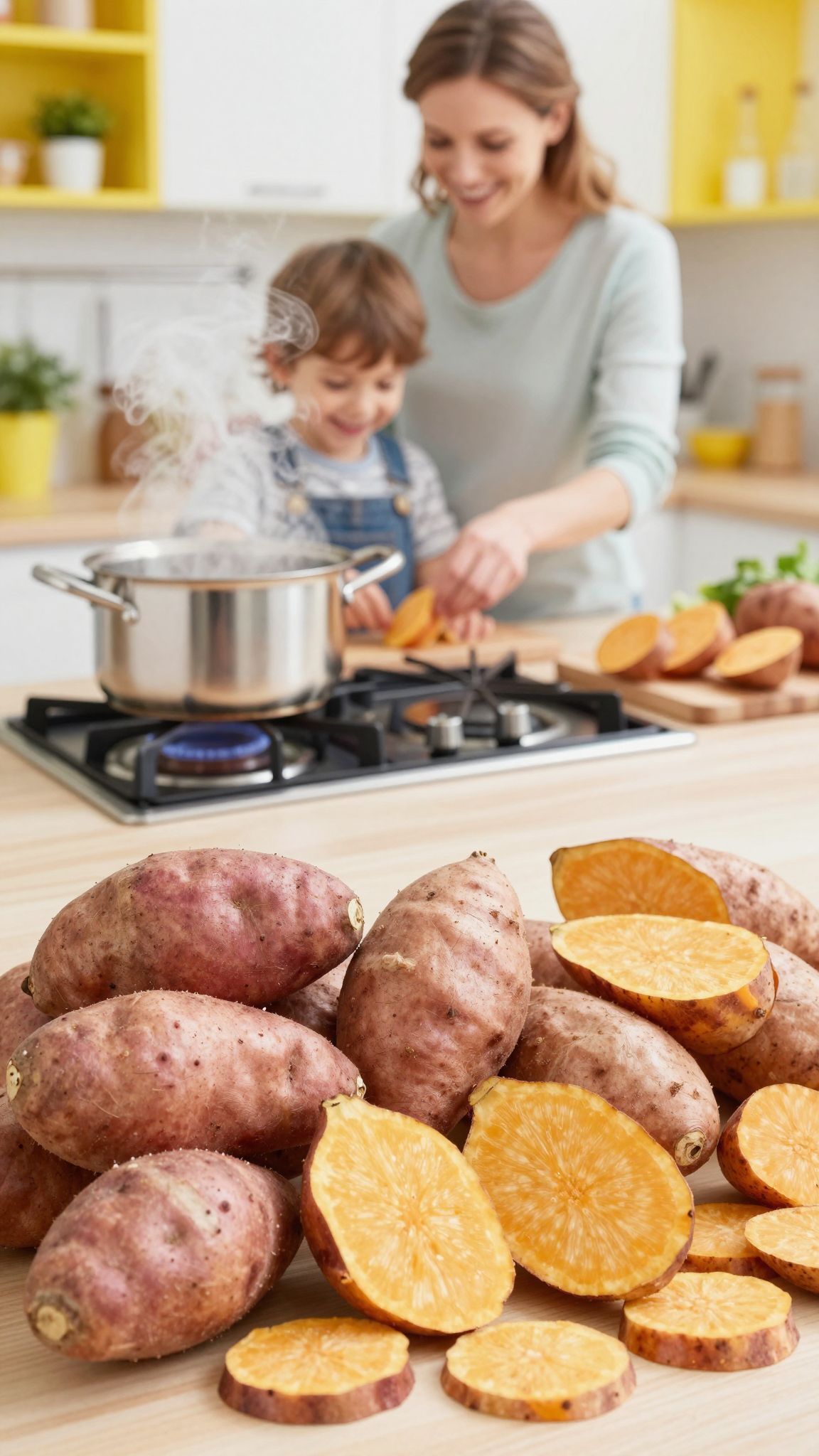 A párolás megőrzi az édesburgonya tápanyagait és ízét.