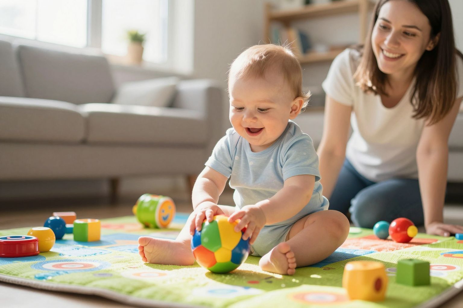 Az első év végére a baba mozgása felgyorsul.
