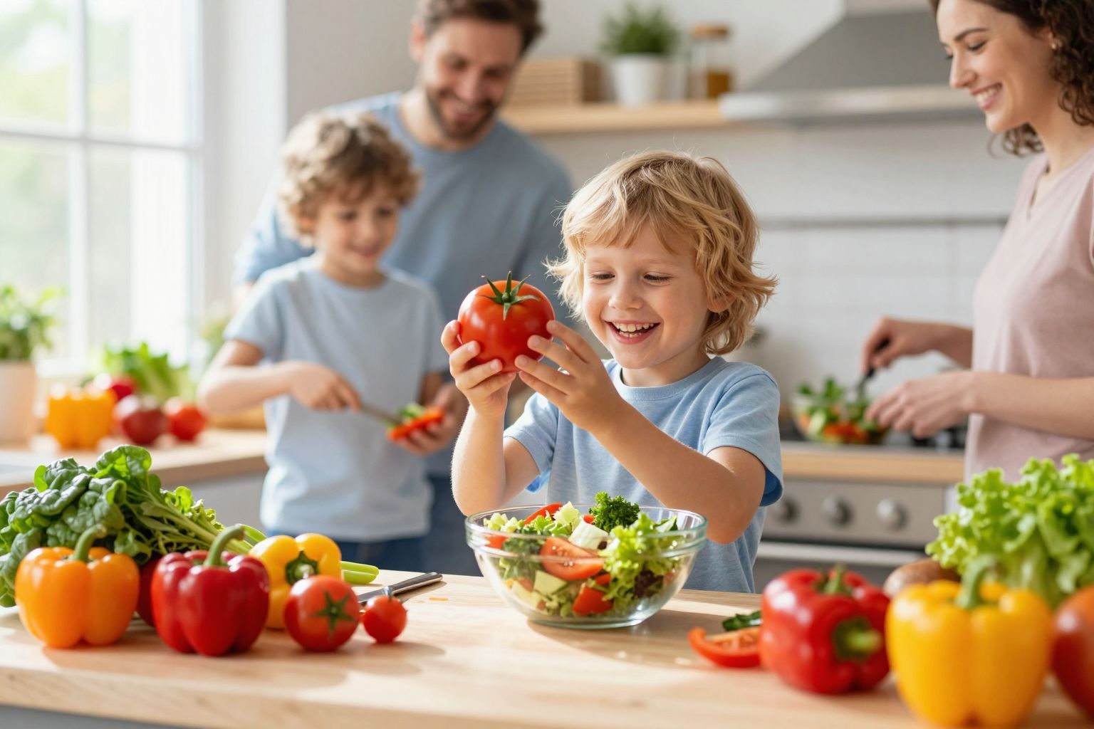 A paradicsom gazdag C-vitaminban, erősíti a gyermekek immunrendszerét.