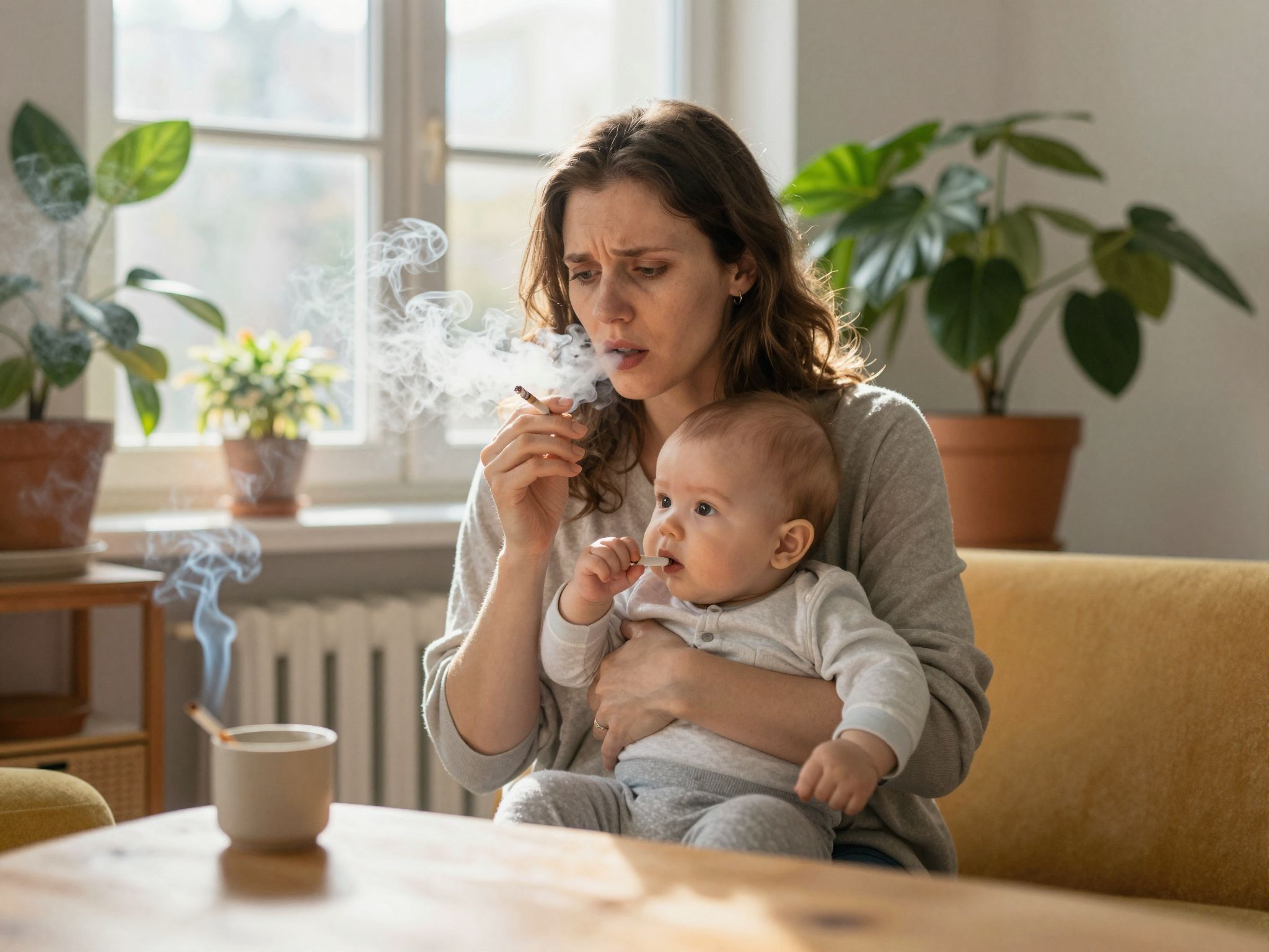 A passzív dohányzás még távolból is veszélyes.