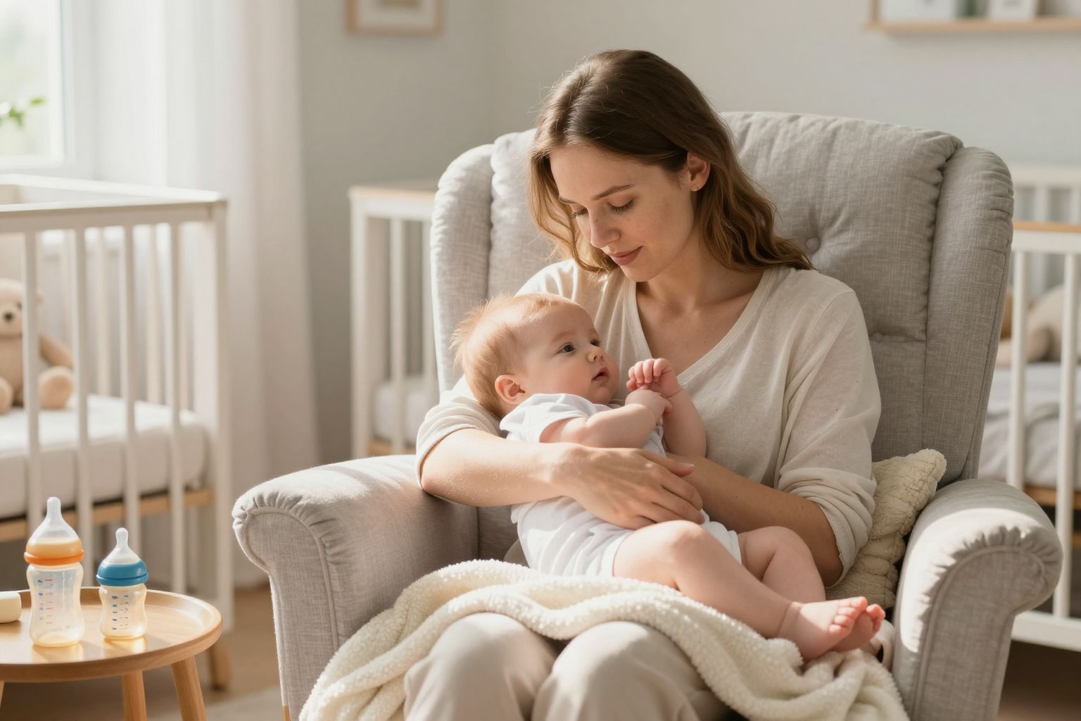 A hasfájós babák etetésénél fontos a lassú tempó.