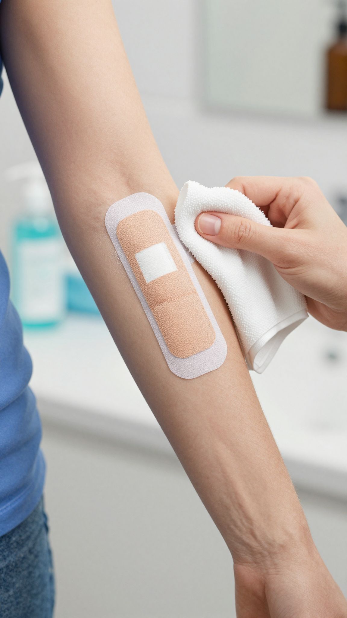 A bőr alapos tisztítása növeli a tapadás tartósságát.