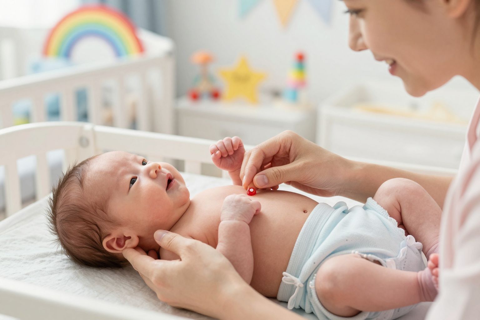 A köldökcsonk gyógyulása általában 1-3 hét alatt zajlik.