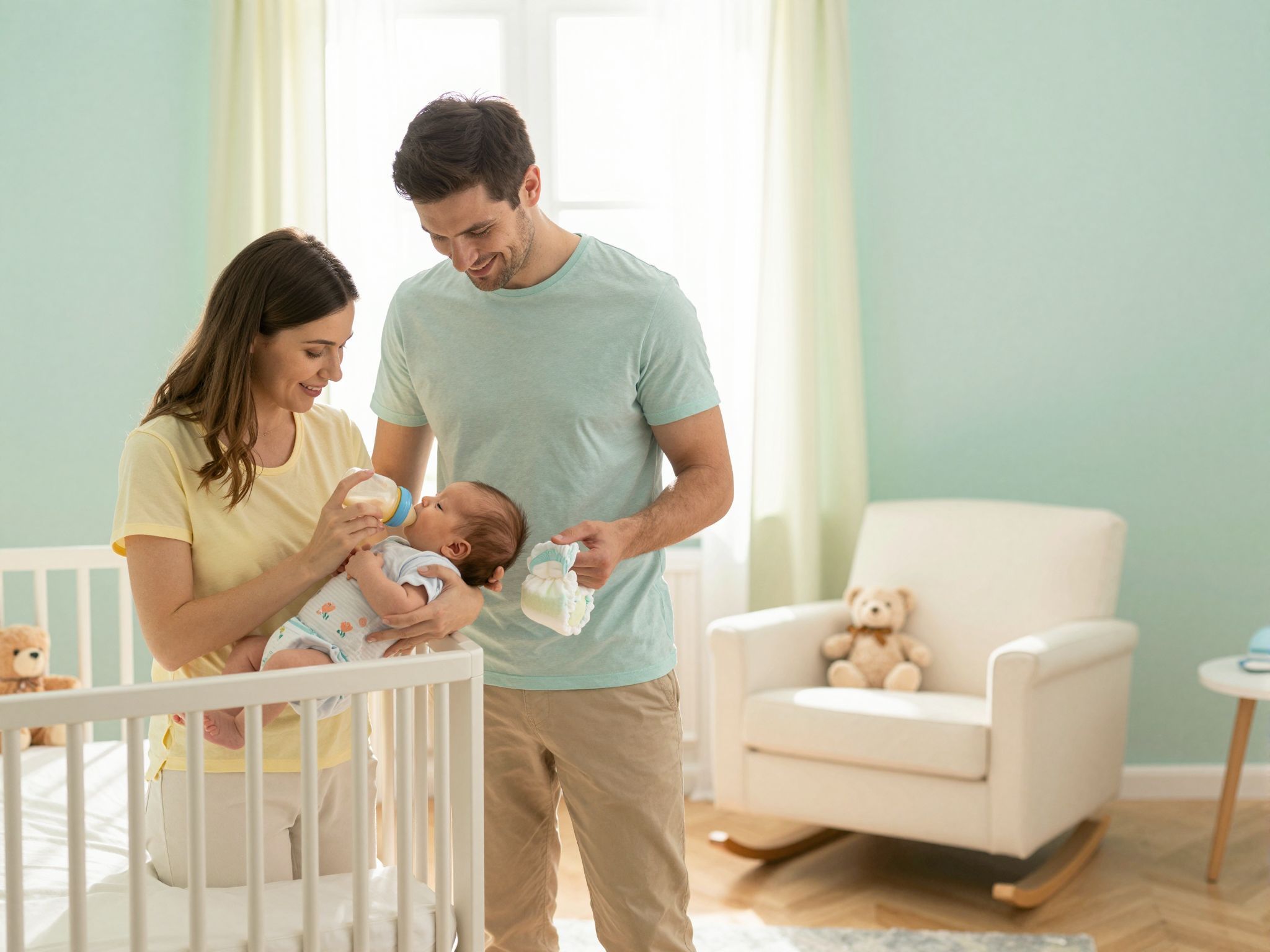 Az újszülöttek etetése és pelenkázása gyakori, de szükséges.