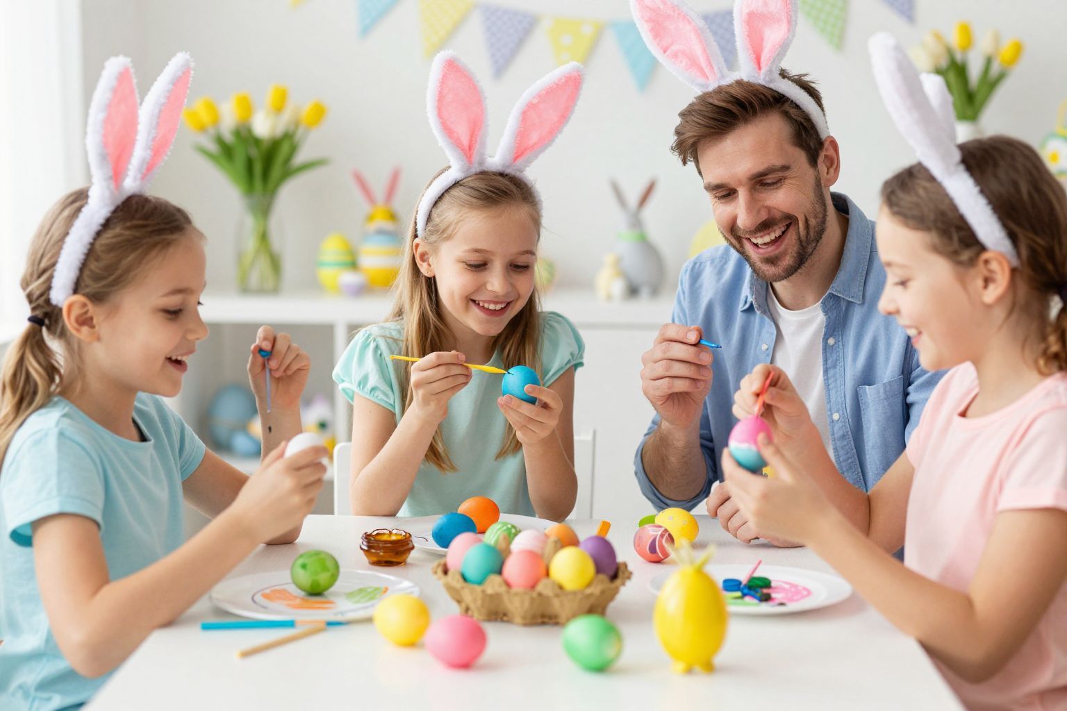 Különféle tojások kreatív dekorálása színes ünnepi lehetőségeket kínál.