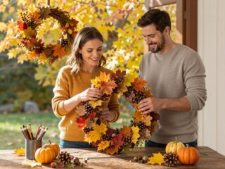 DIY őszi ajtódísz: így készíts hangulatos kopogtatót a természet kincseiből